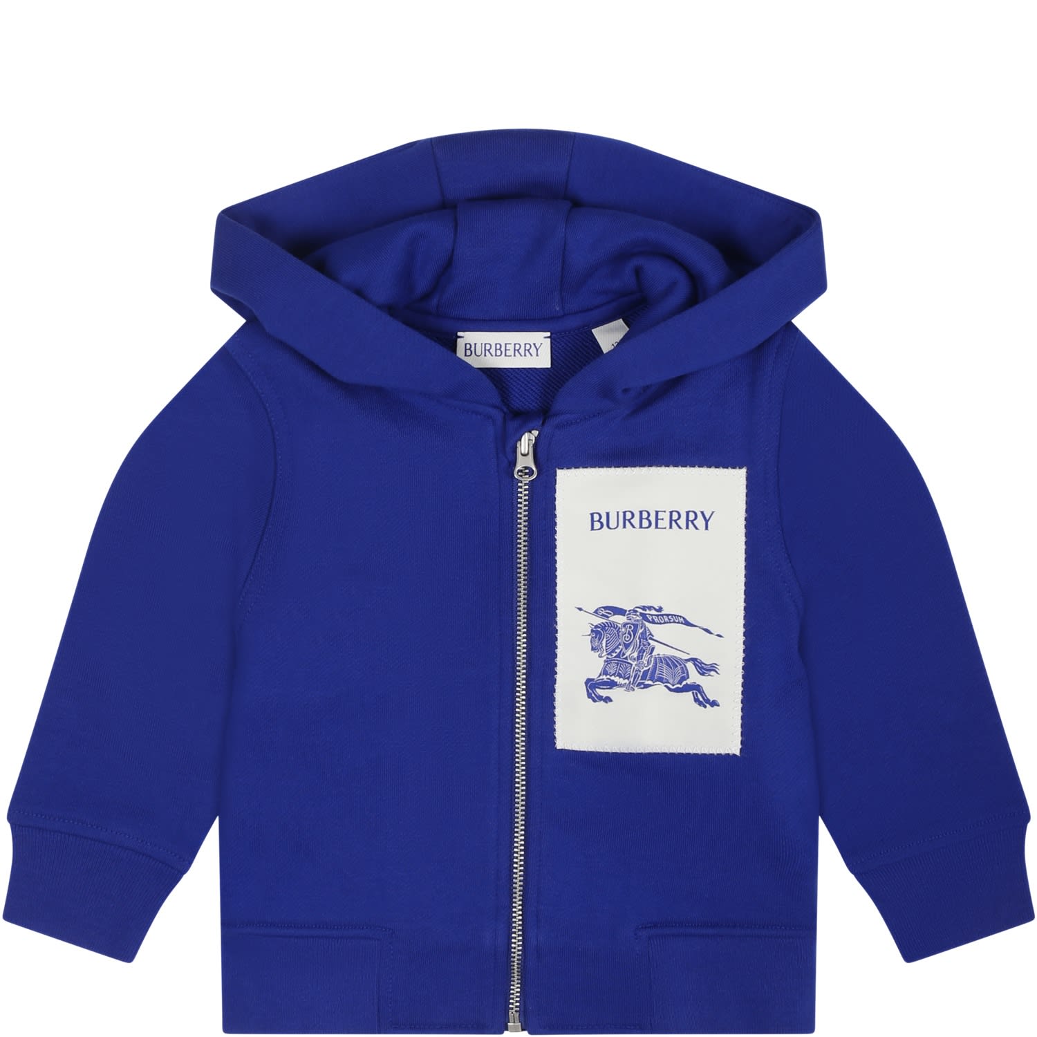 Burberry Sweatshirt For Baby Boy With Logo In Blue
