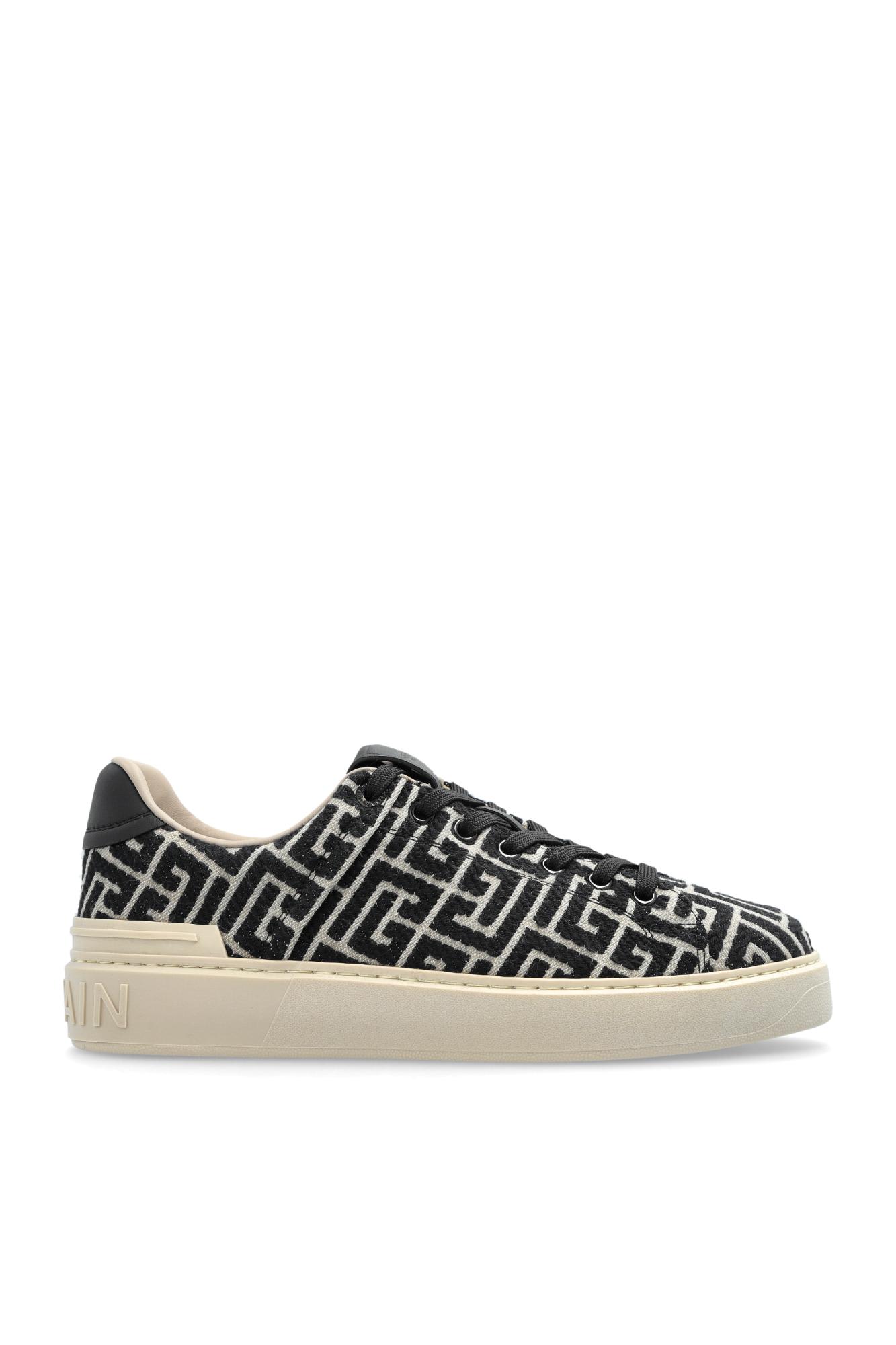 Balmain B Court Monogram Jacquard Low-top Sneaker In Multi