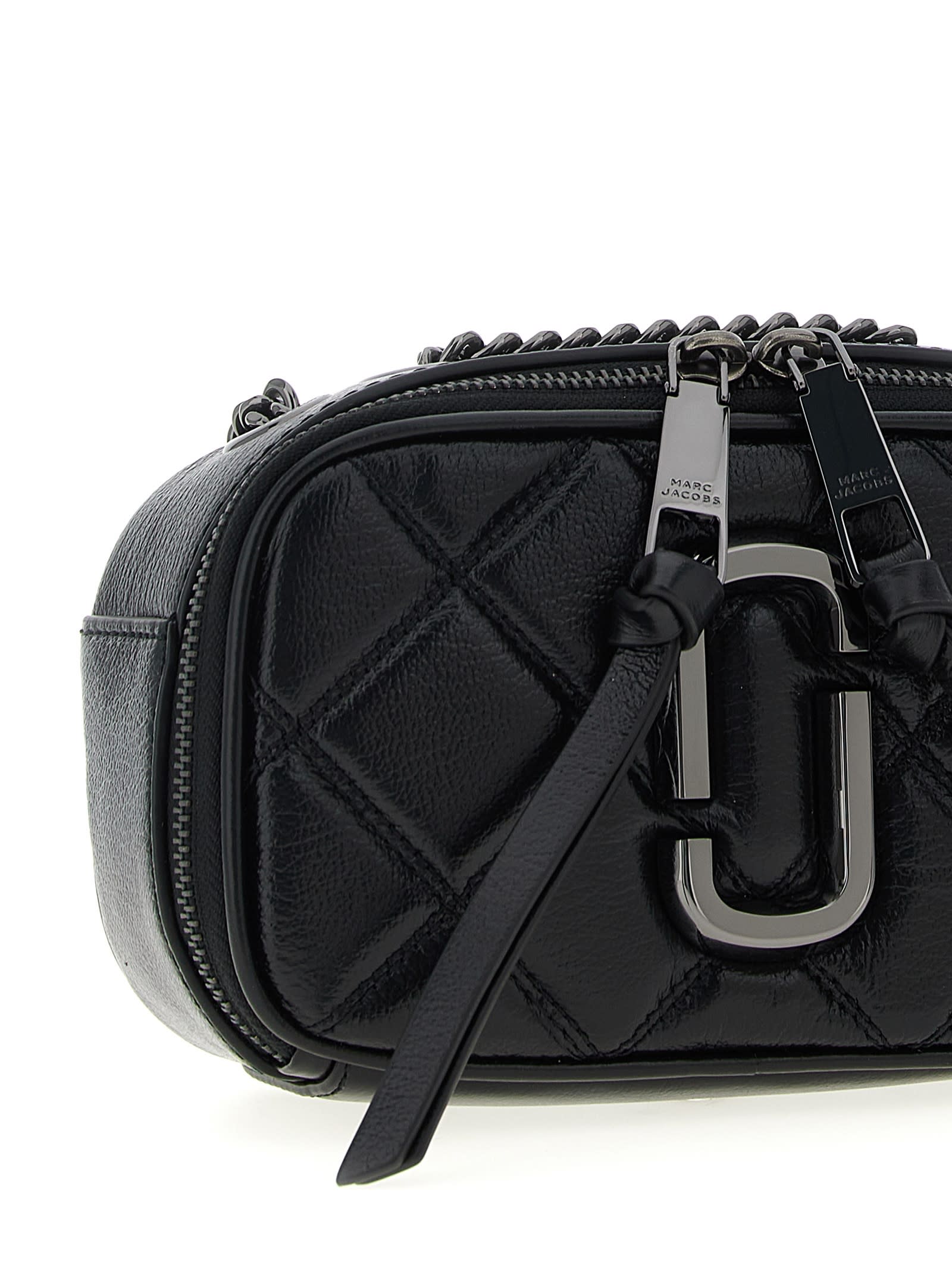 Marc Jacobs The Quilted Softshot Crossbody Bag In Black