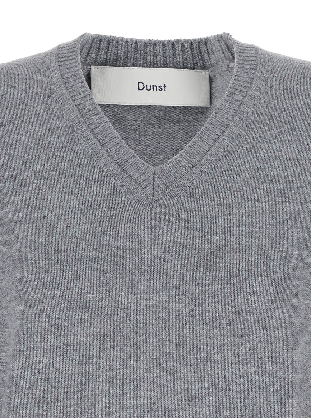 Dunst Unisex Cashmere V-neck Sweater In Gray