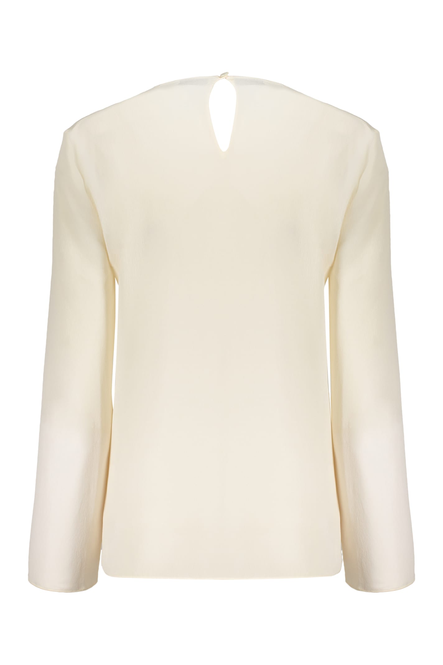 Shop Etro Silk Blouse In Ivory