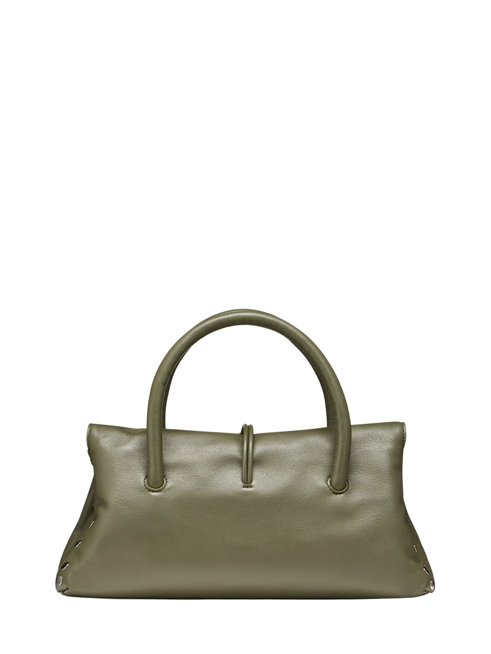 Zanellato Small Saeta Handmade Leather Handbag In Green