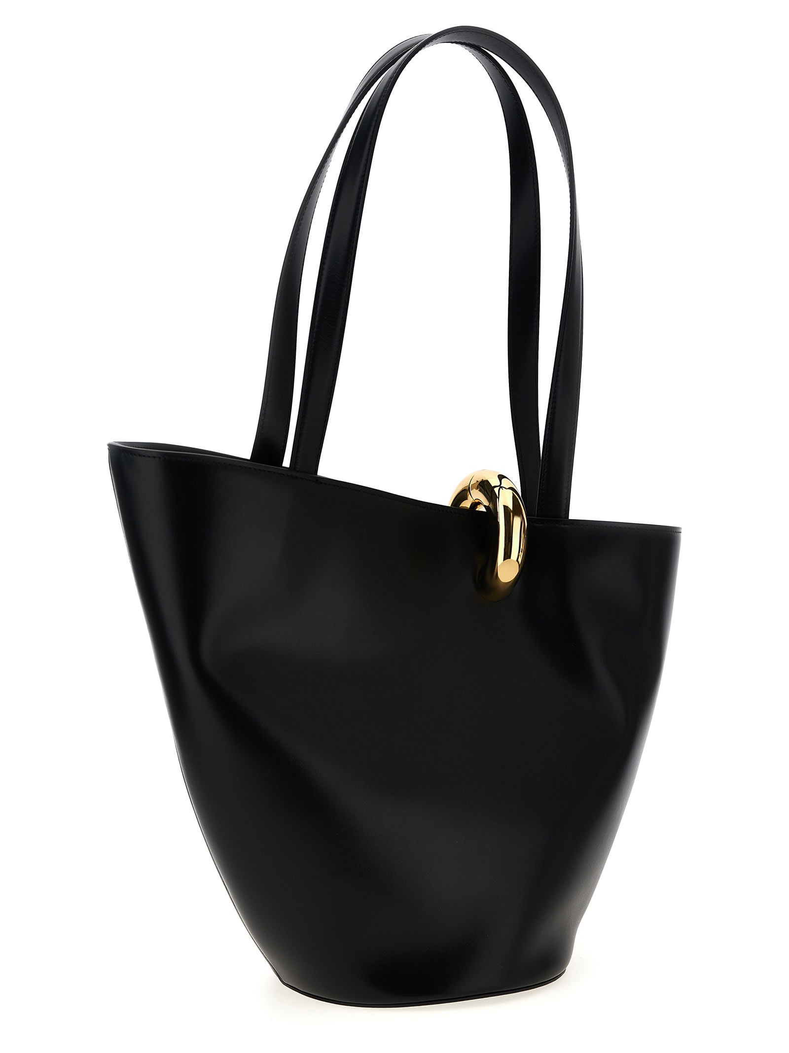 Jacquemus The Medium Bambola Asymmetric Leather Bucket Bag