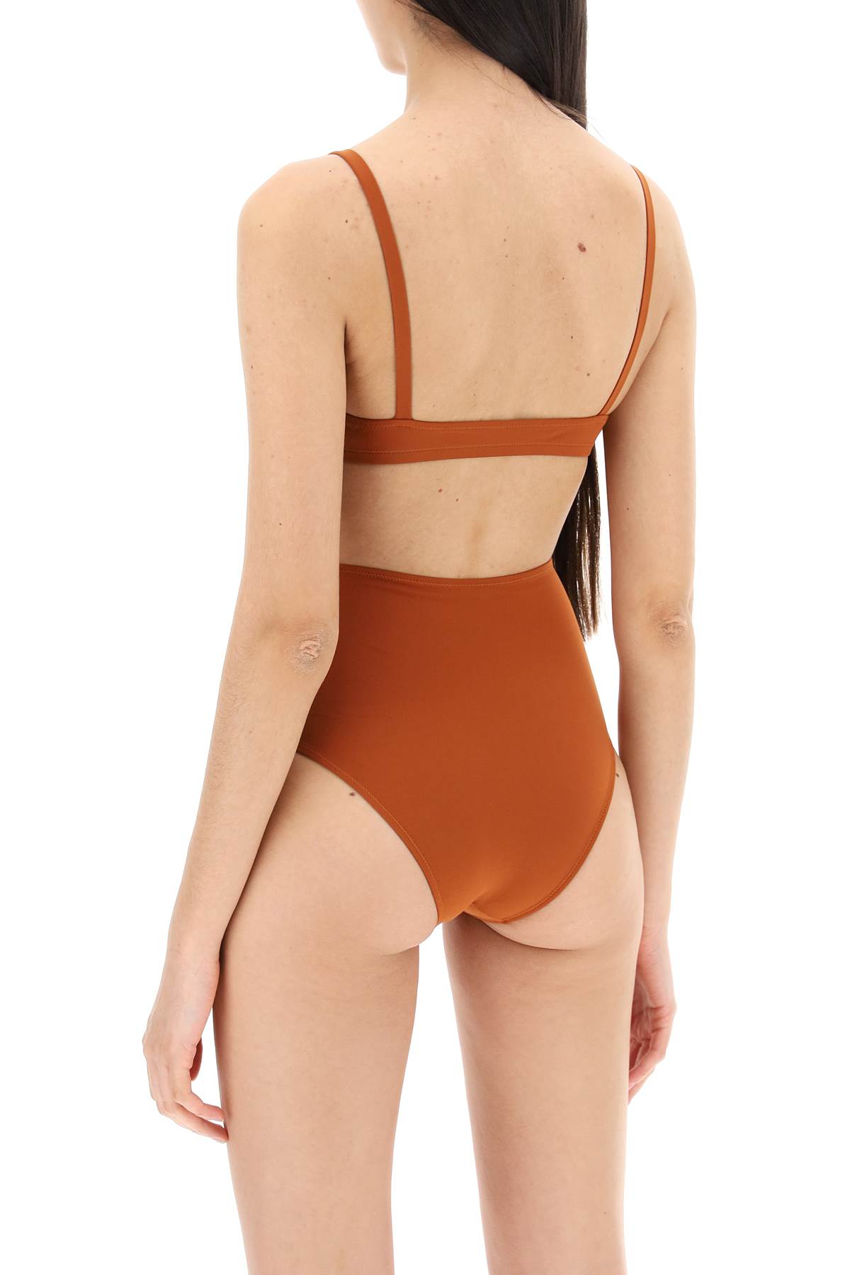 Shop Lido Eleven High Waist Bikini Set In Terracotta (brown)