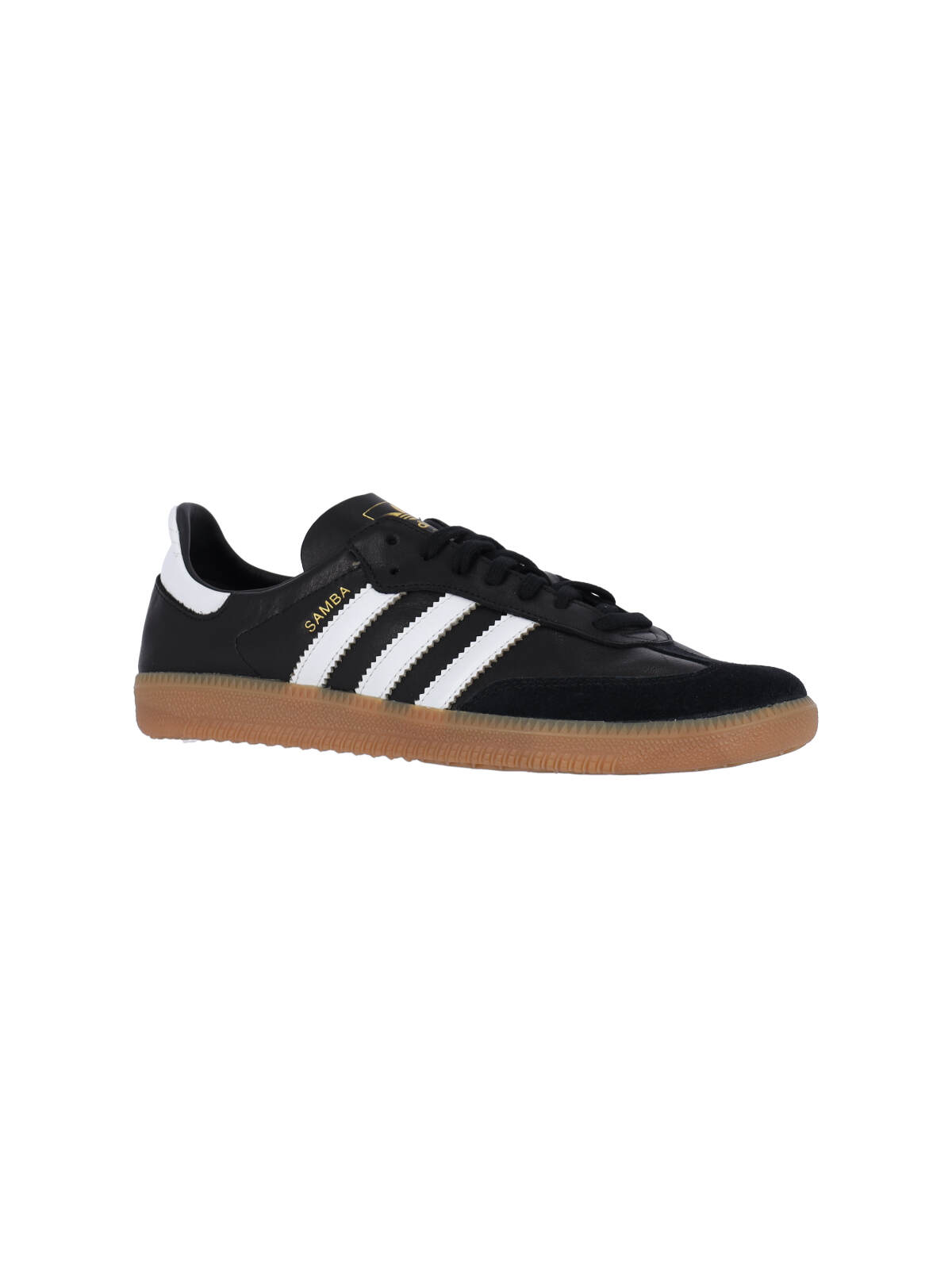 Adidas Originals Samba Decon Sneakers In Black Leather In Black