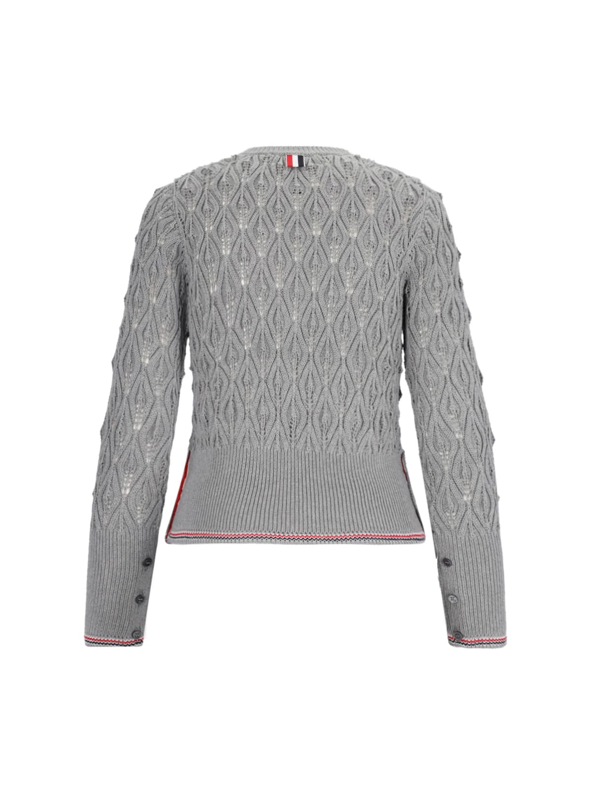 Shop Thom Browne Openwork Sweater In Gray