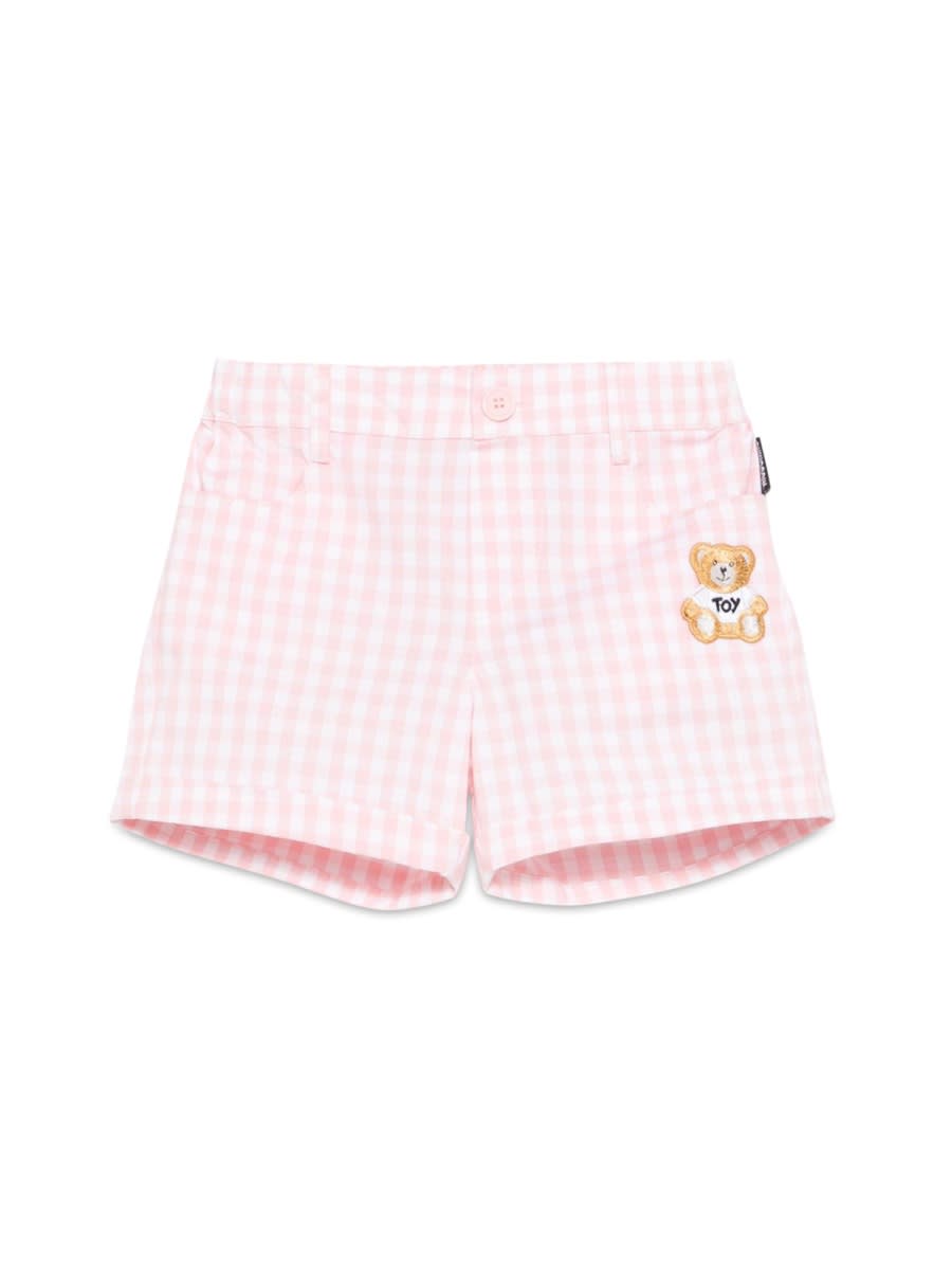 Moschino Gingham-pattern Shorts In Pink