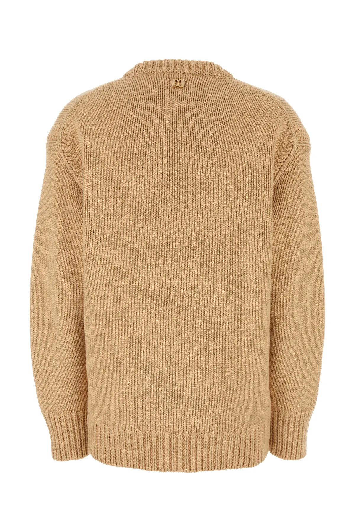 Shop Chloé Skin Pink Cashmere Blend Oversize Sweater In Beige