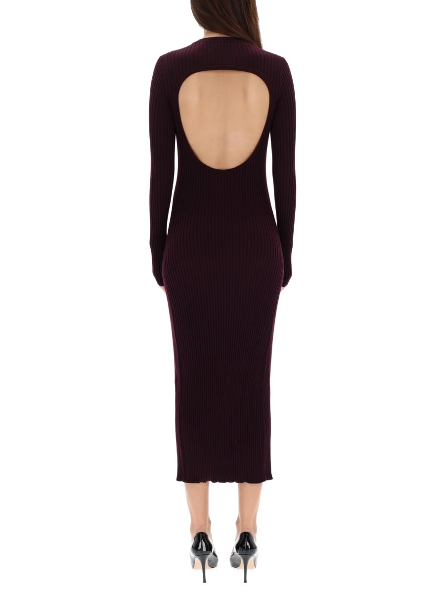 Helmut Lang Dress With Back Slit In Purple