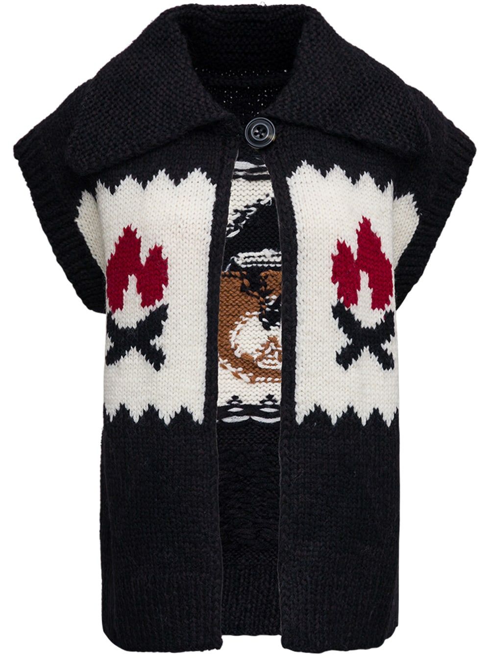 Dsquared2 Beaver Wool Sweater With Back Neckline