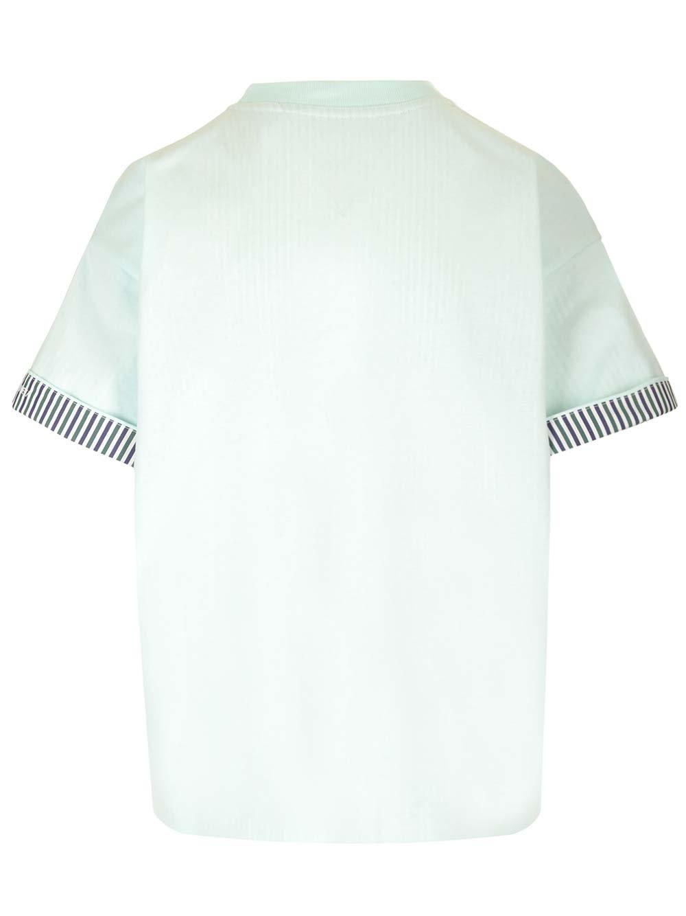 Shop Bottega Veneta Double Layer Striped T-shirt In Azure