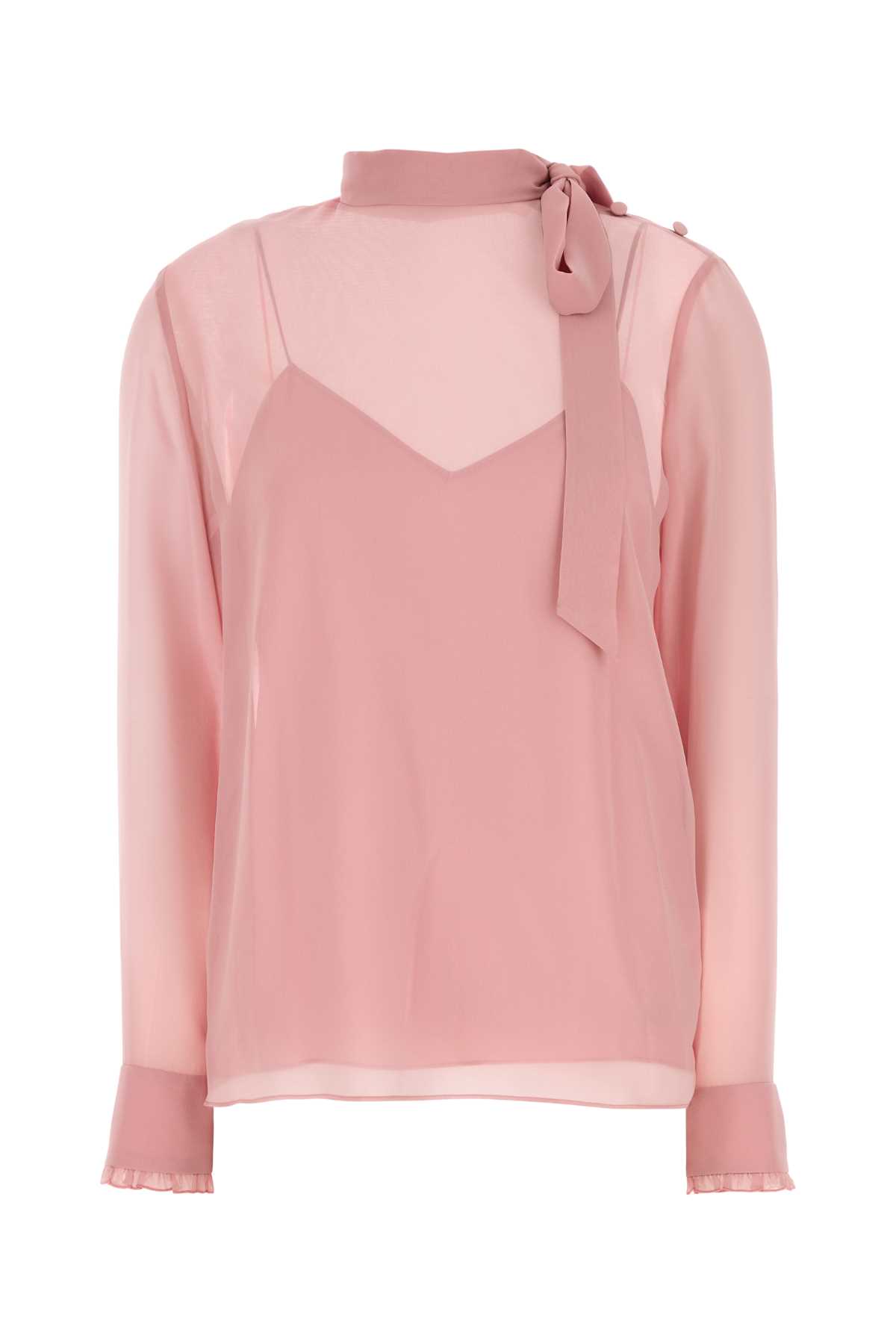 Pink Crepe Blouse