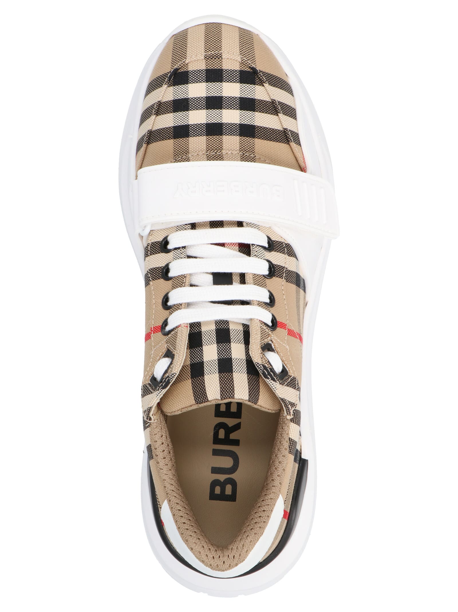 Shop Burberry New Regis Sneakers In Beige
