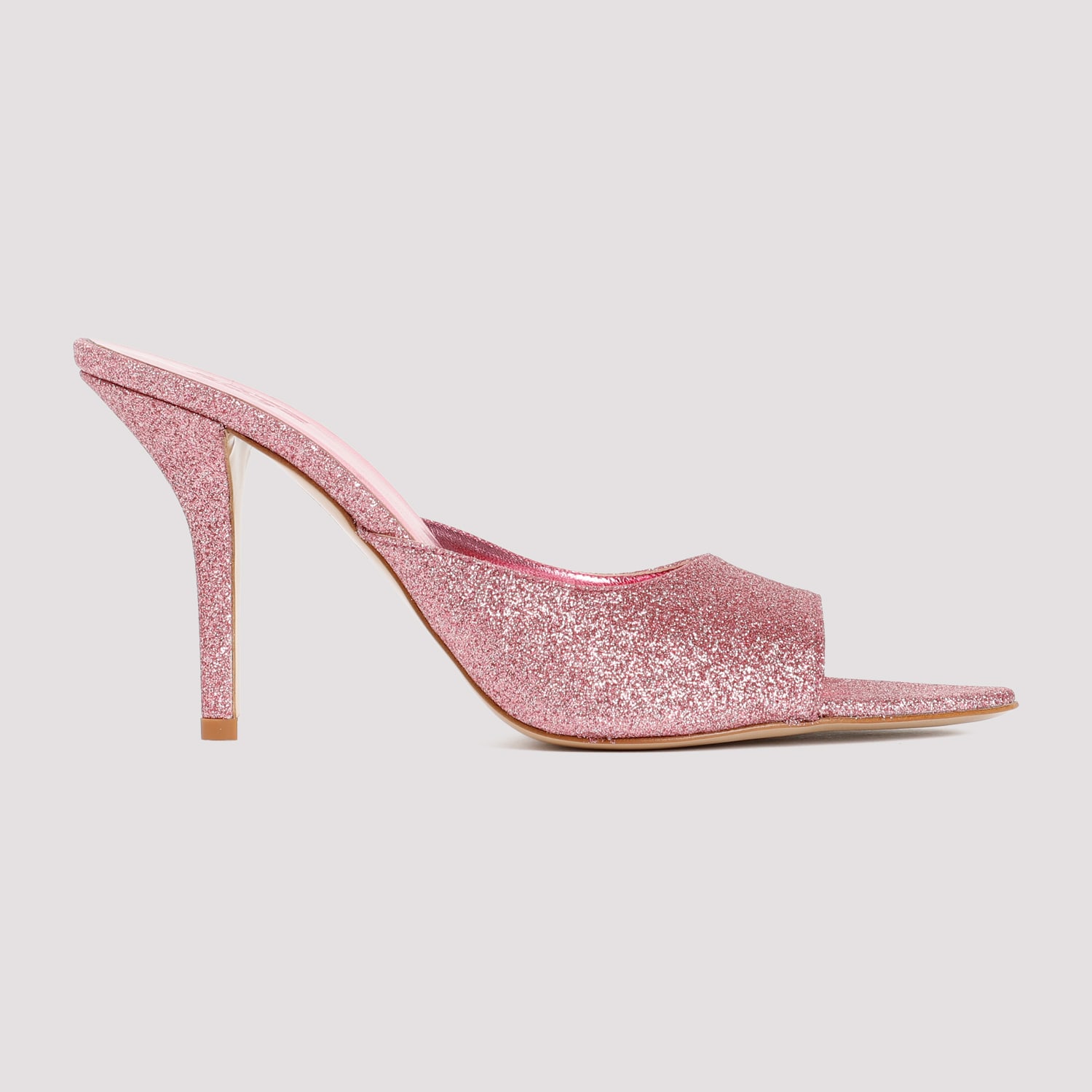 Shop Gia Borghini Gia X Pernille Mules In Dark Pink Glitter