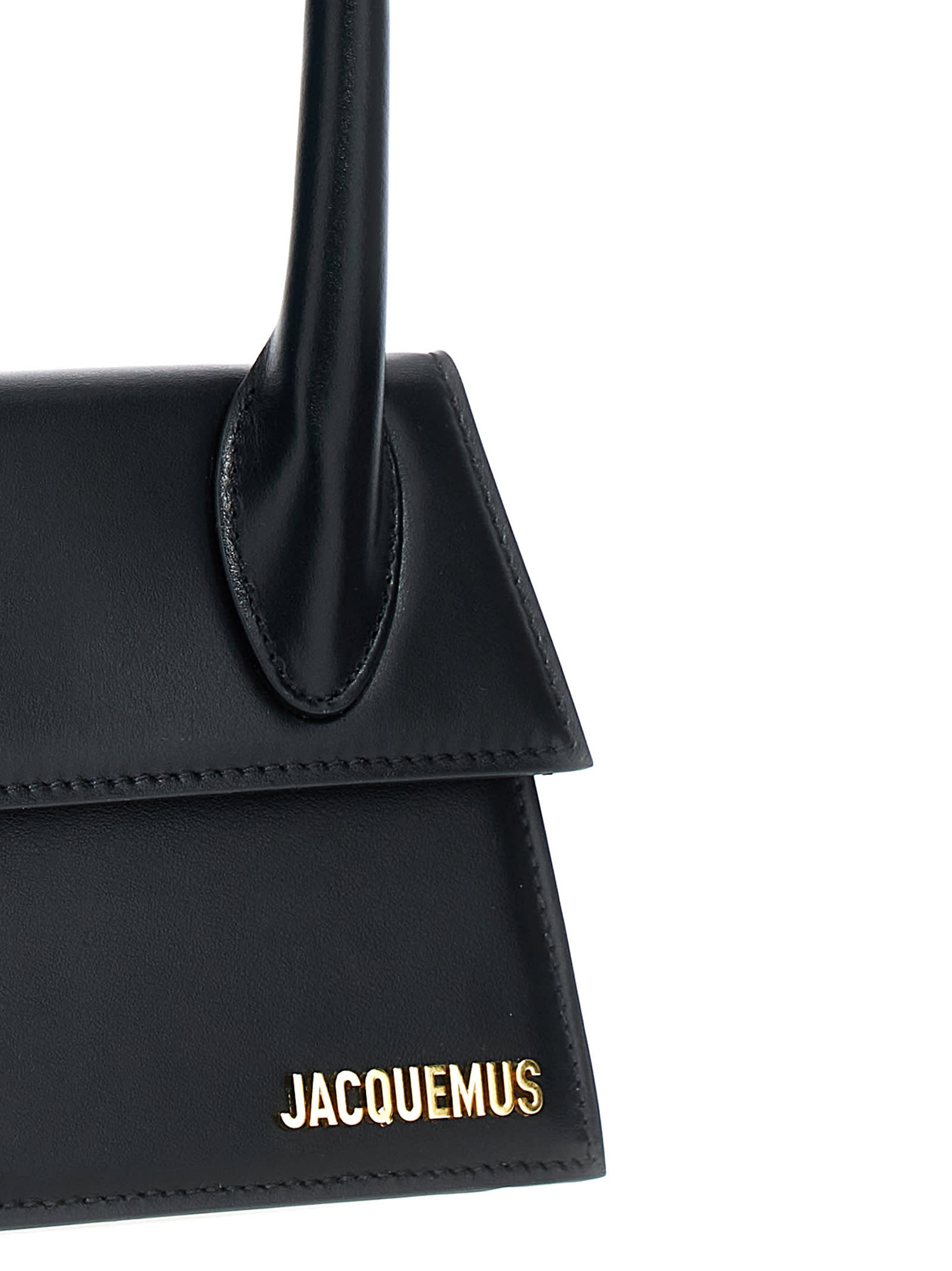 Shop Jacquemus Le Chiquito Moyen Handbag In Black