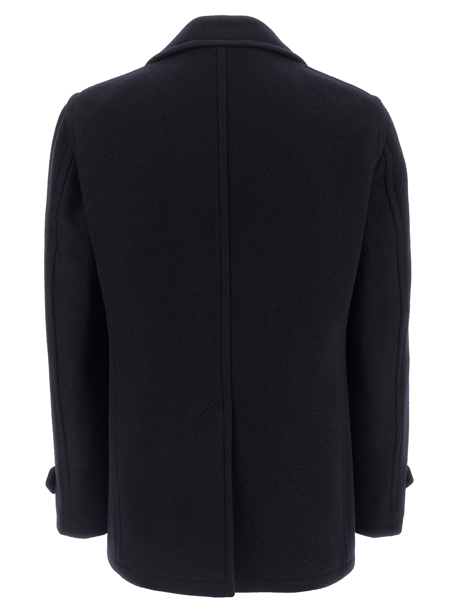 Tagliatore Double-breasted Four-pockets Coat In Black