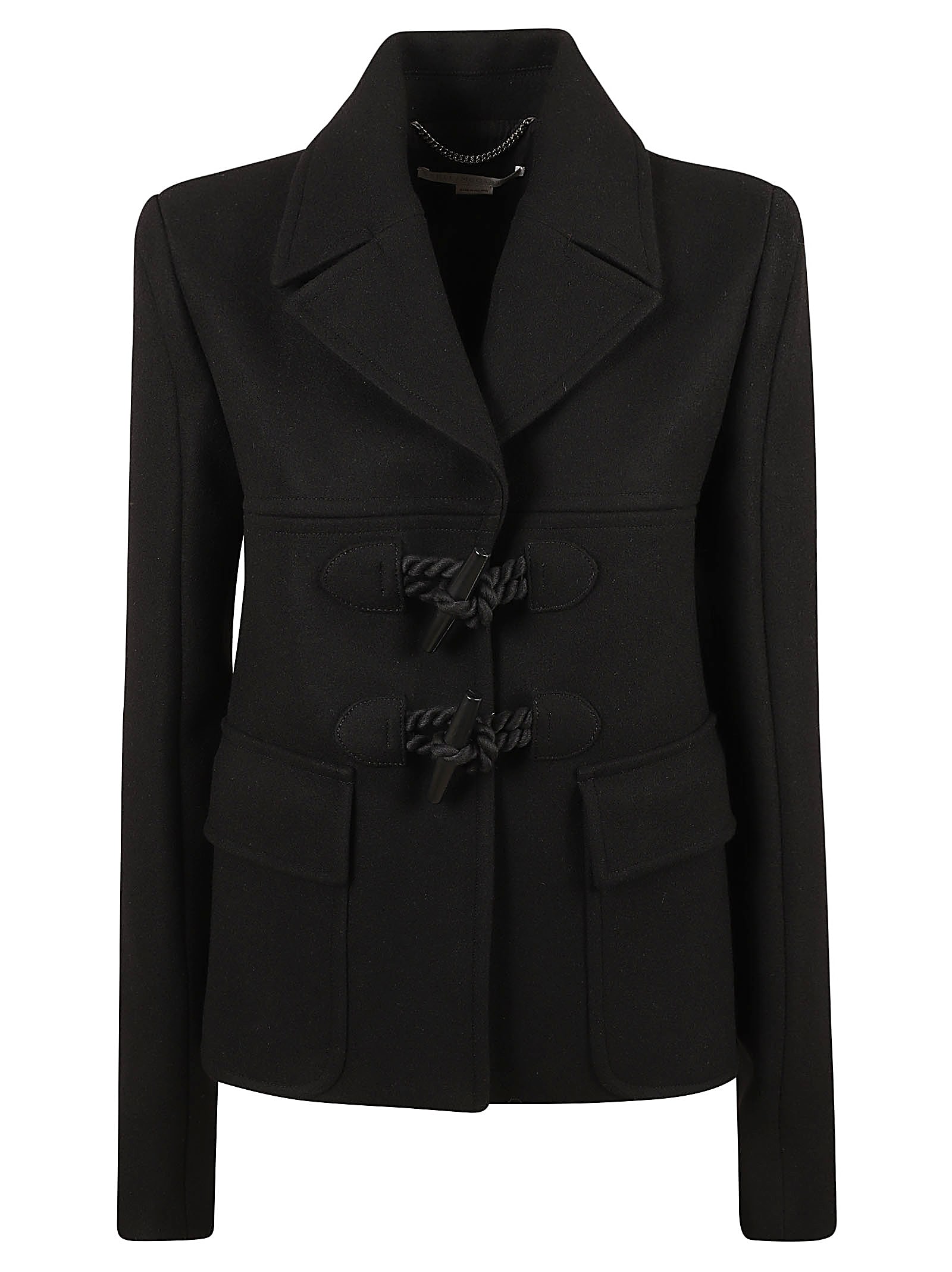 Shop Stella Mccartney Toggle Lock Blazer In Black