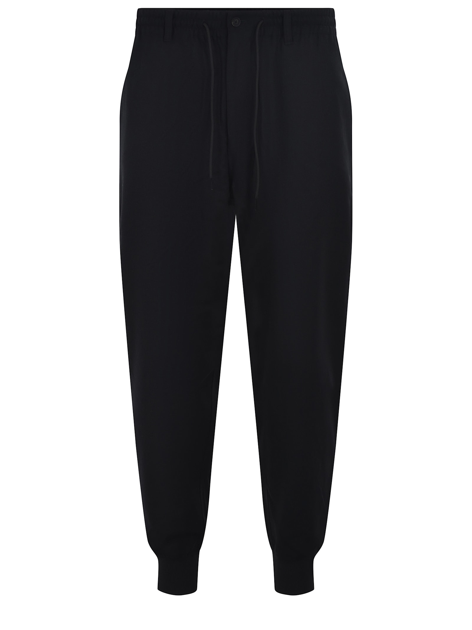 Black Wool Blend Trousers