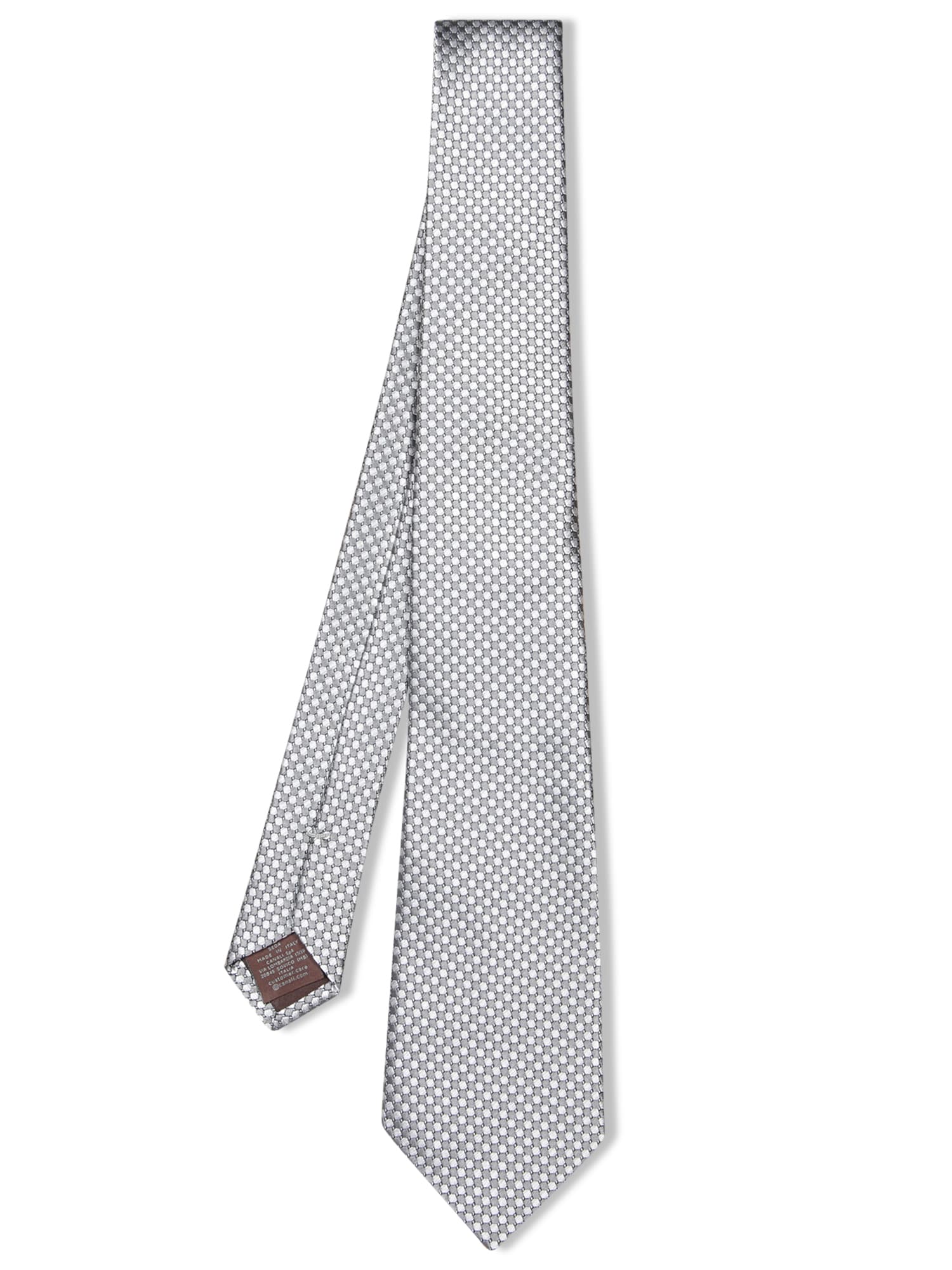 Geometric Mini Pattern Grey Tie