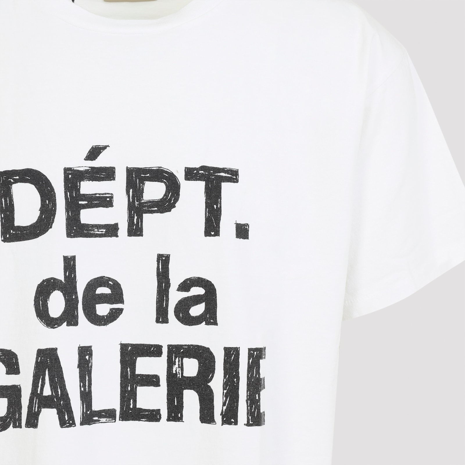 Gallery Dept. Graphic Print Short Sleeve Crew Neck T-shirt In White