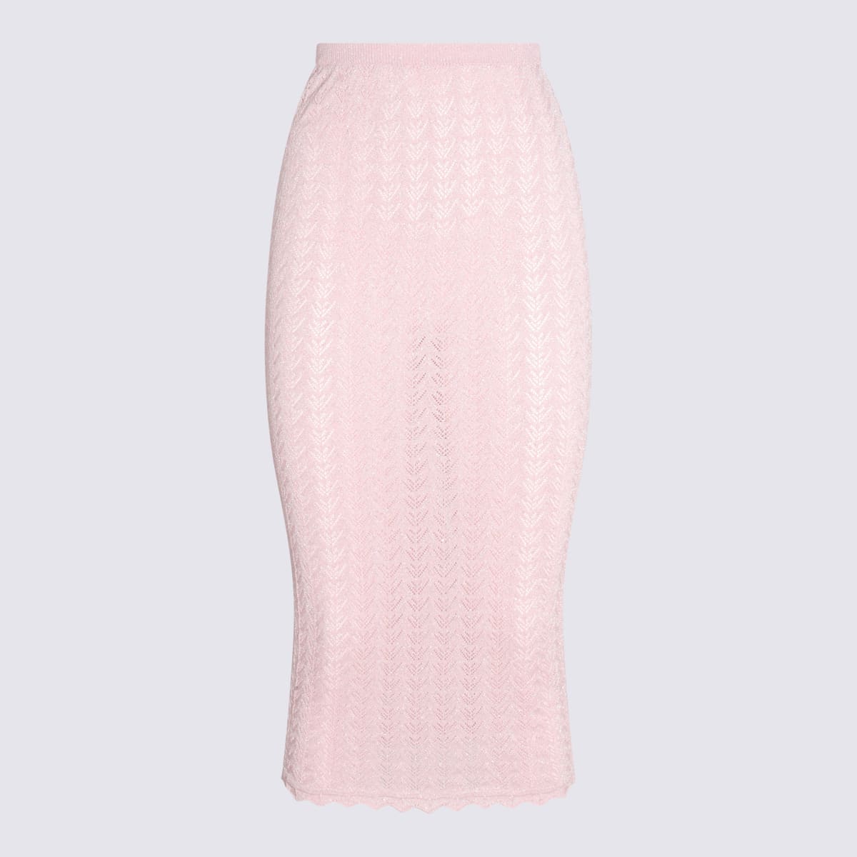Light Pink Viscose Blend Skirt