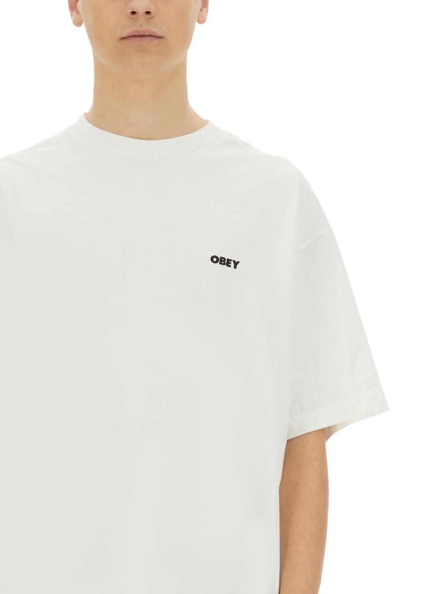 Shop Obey Icon Face T-shirt In White