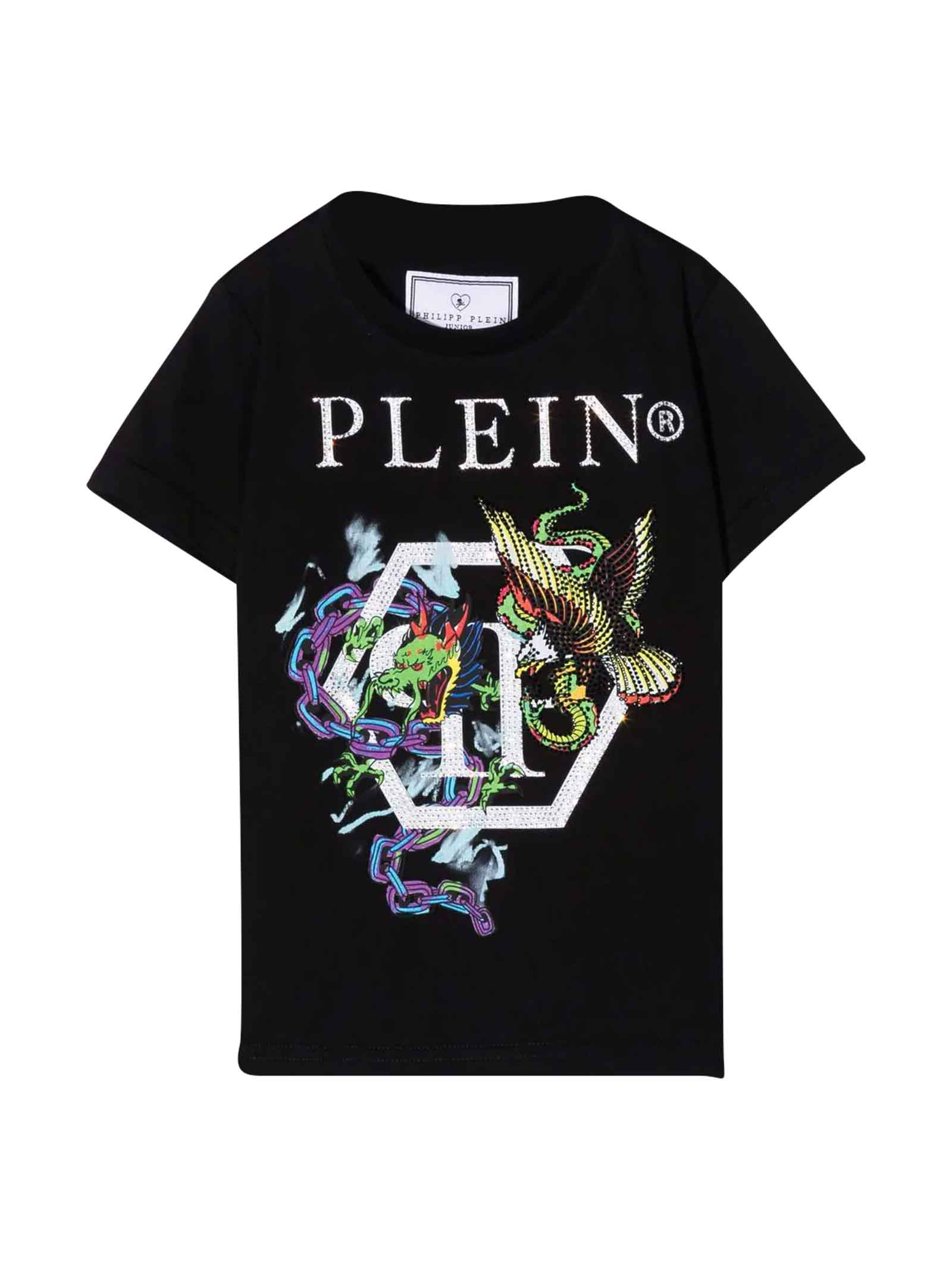 Philipp Plein Junior Black T-shirt Boy