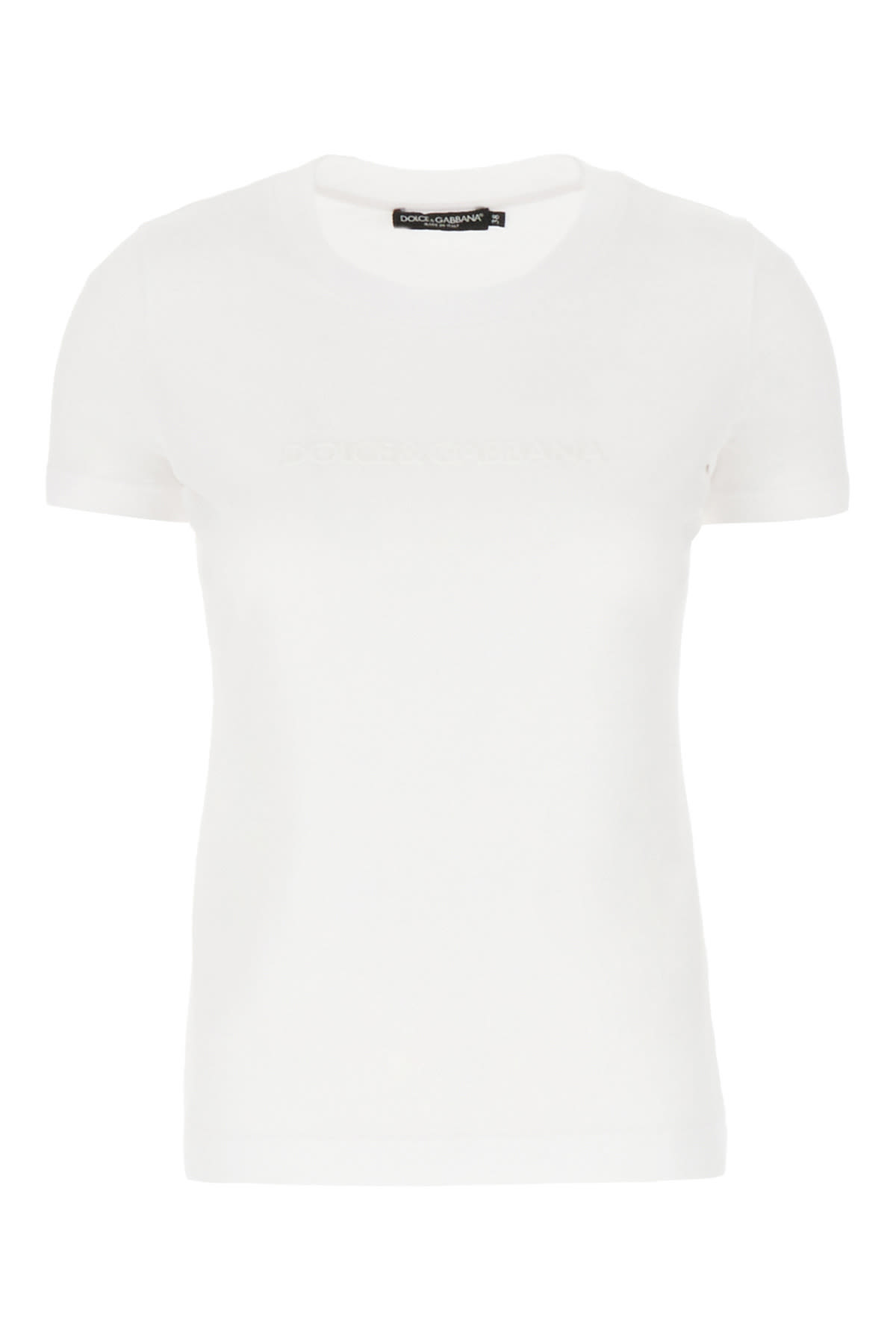 Dolce & Gabbana White Cotton T-shirt In Bianco Ottico