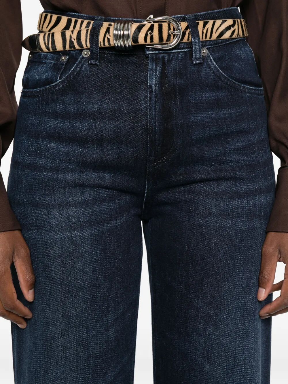 Dondup Straight-leg Jeans With Mid-rise Waist In Blue