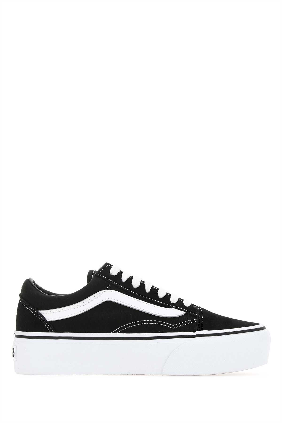Shop Vans Black Fabric Old Skool Platform Sneakers In Y281
