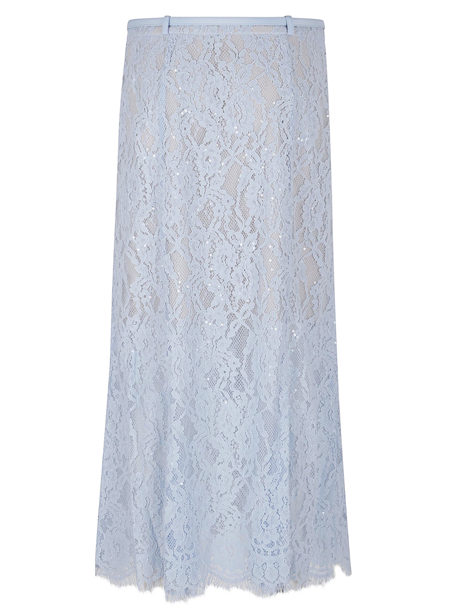 Self-portrait Lace Midi Skirt In Blue