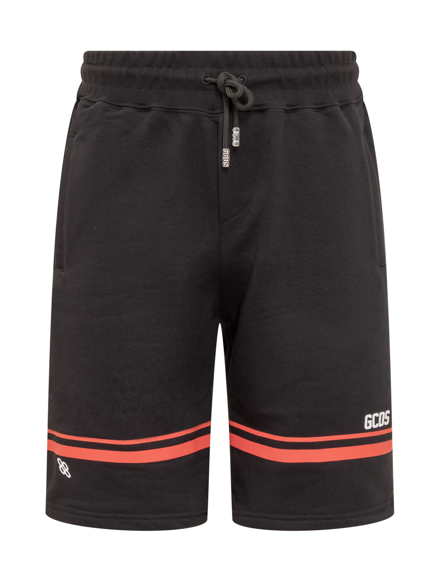 Gcds Logo-print Track Shorts In Black