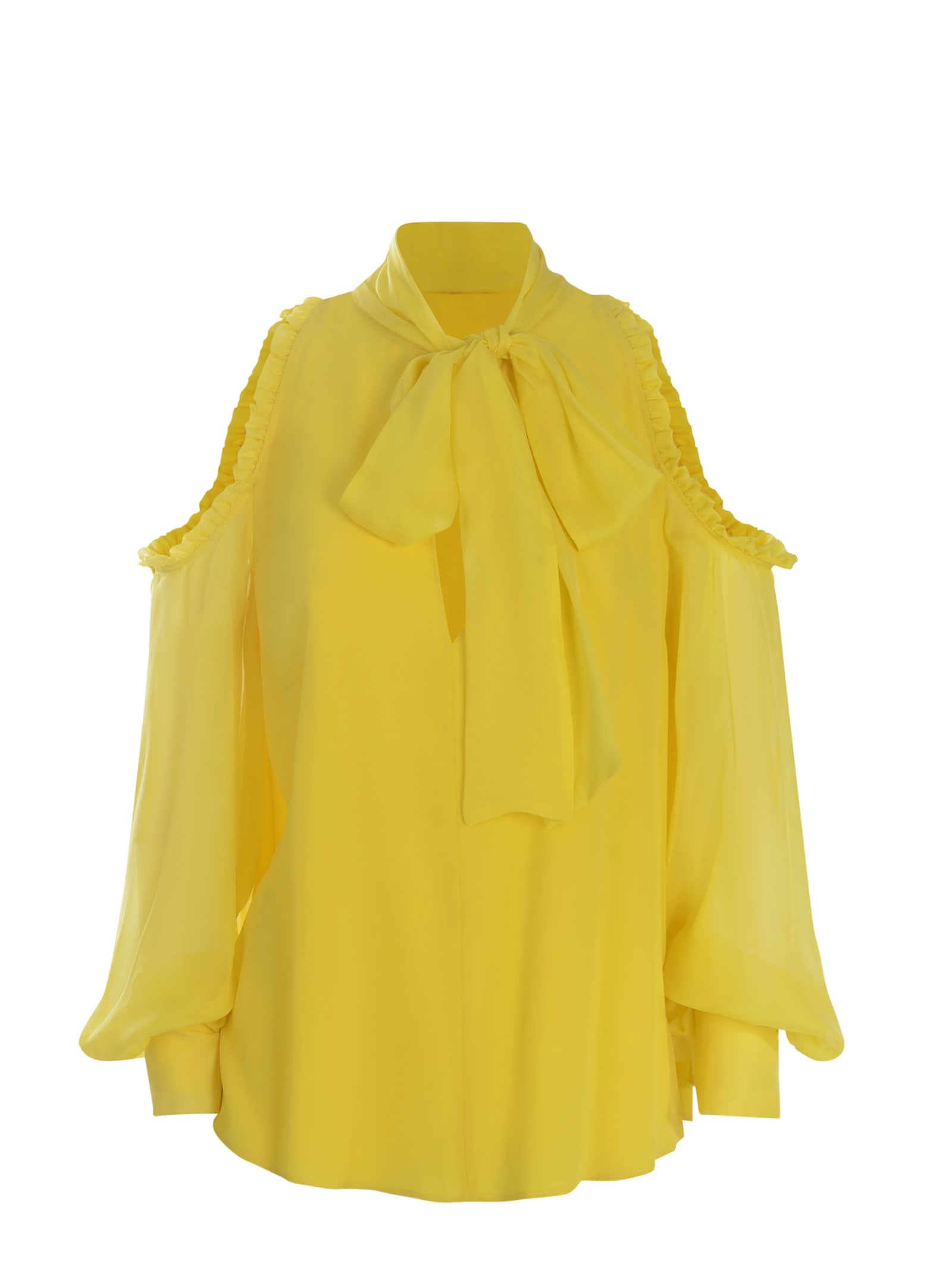 Shop Pinko Blouse  Gamay Made Of Crepe In Giallo