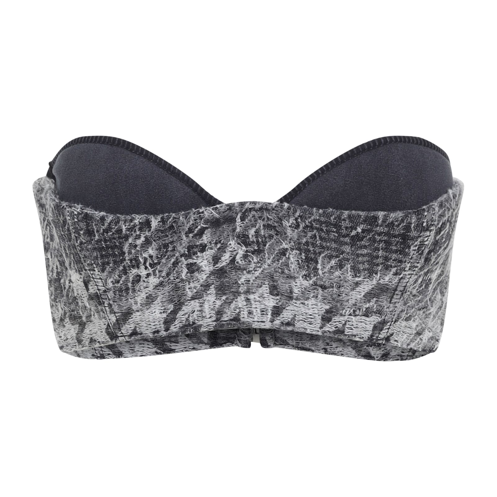 Diesel De-toppys Strapless Cropped Top In Gray