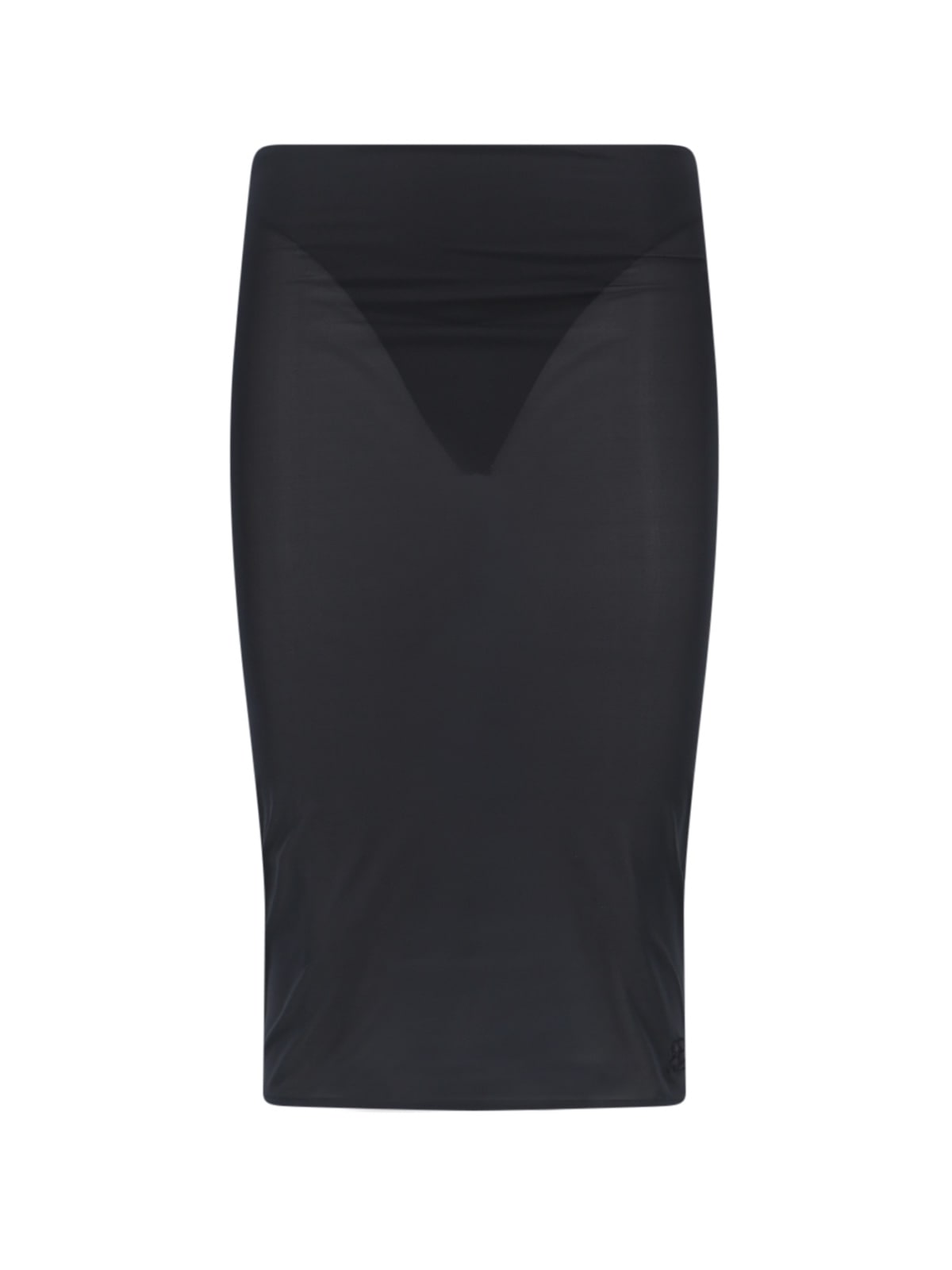 Shop Courrèges Sheath Midi Skirt In Black