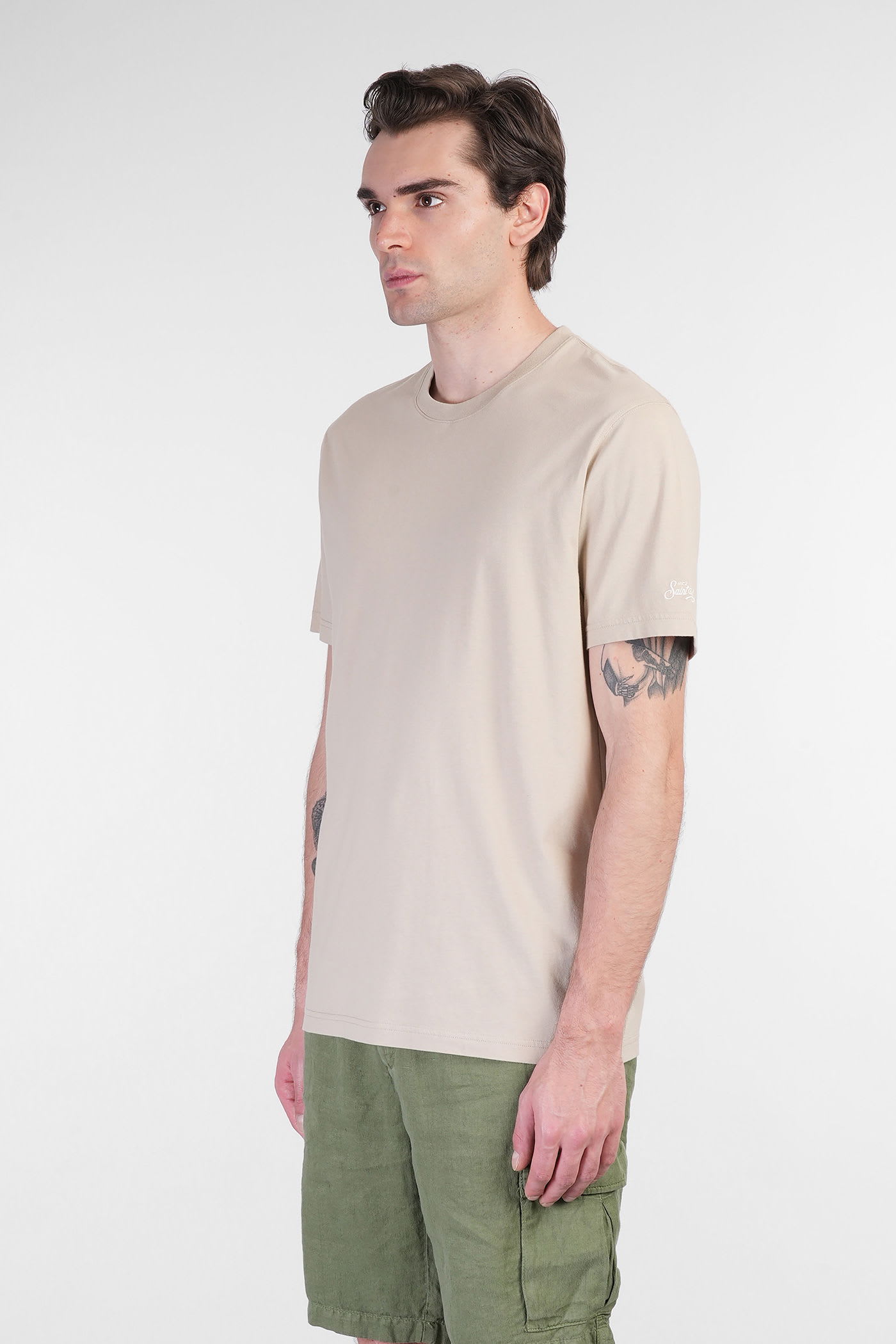Mc2 Saint Barth Dover L T-shirt In Taupe Cotton In Neutral