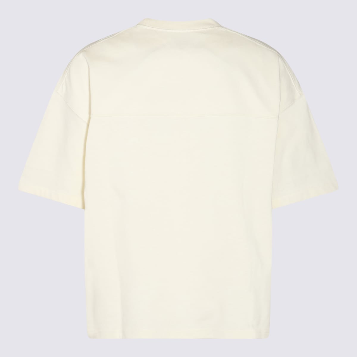 Shop Bottega Veneta Beige Cotton T-shirt In Chalk