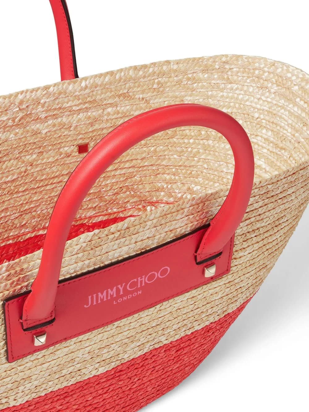 Shop Jimmy Choo Beach Basket Tote/s In Red