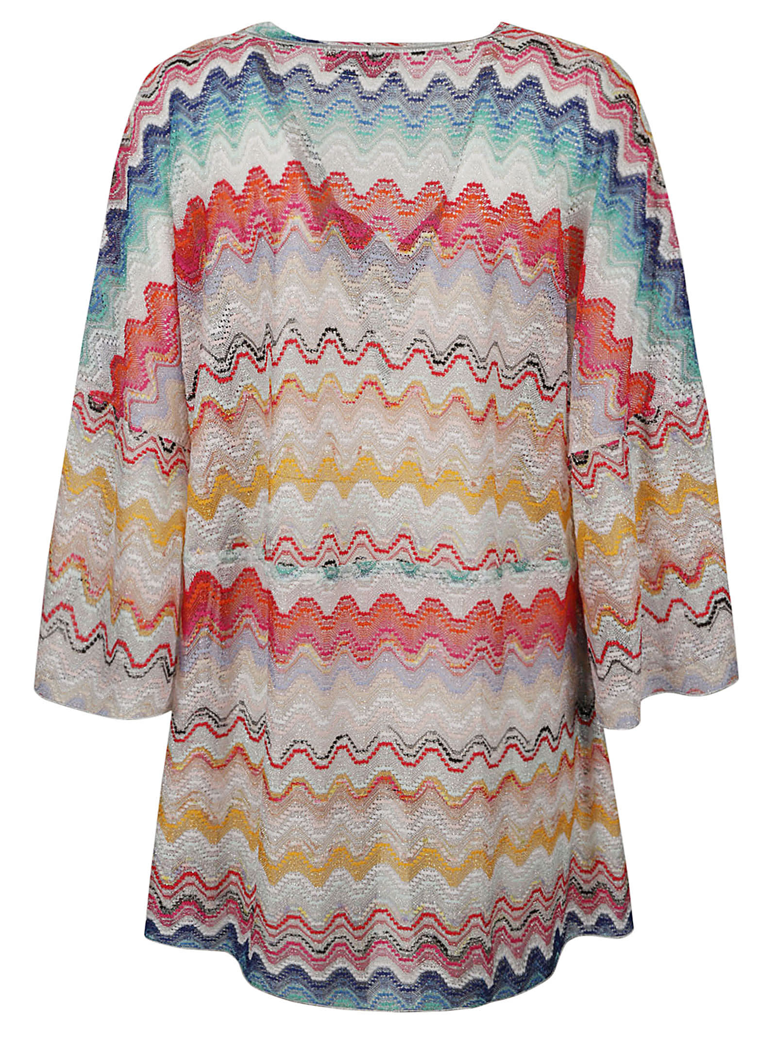 Shop Missoni V-neck Dress In Multicolor