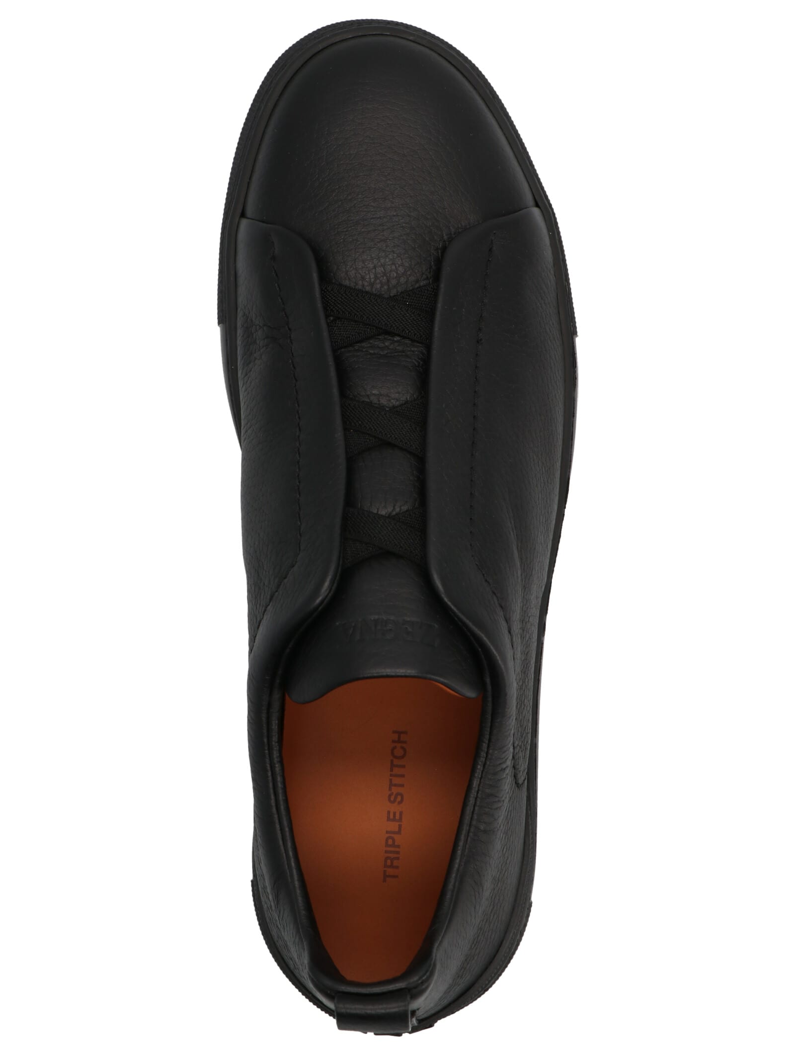 Shop Zegna Triple Stitch Sneakers  In Black