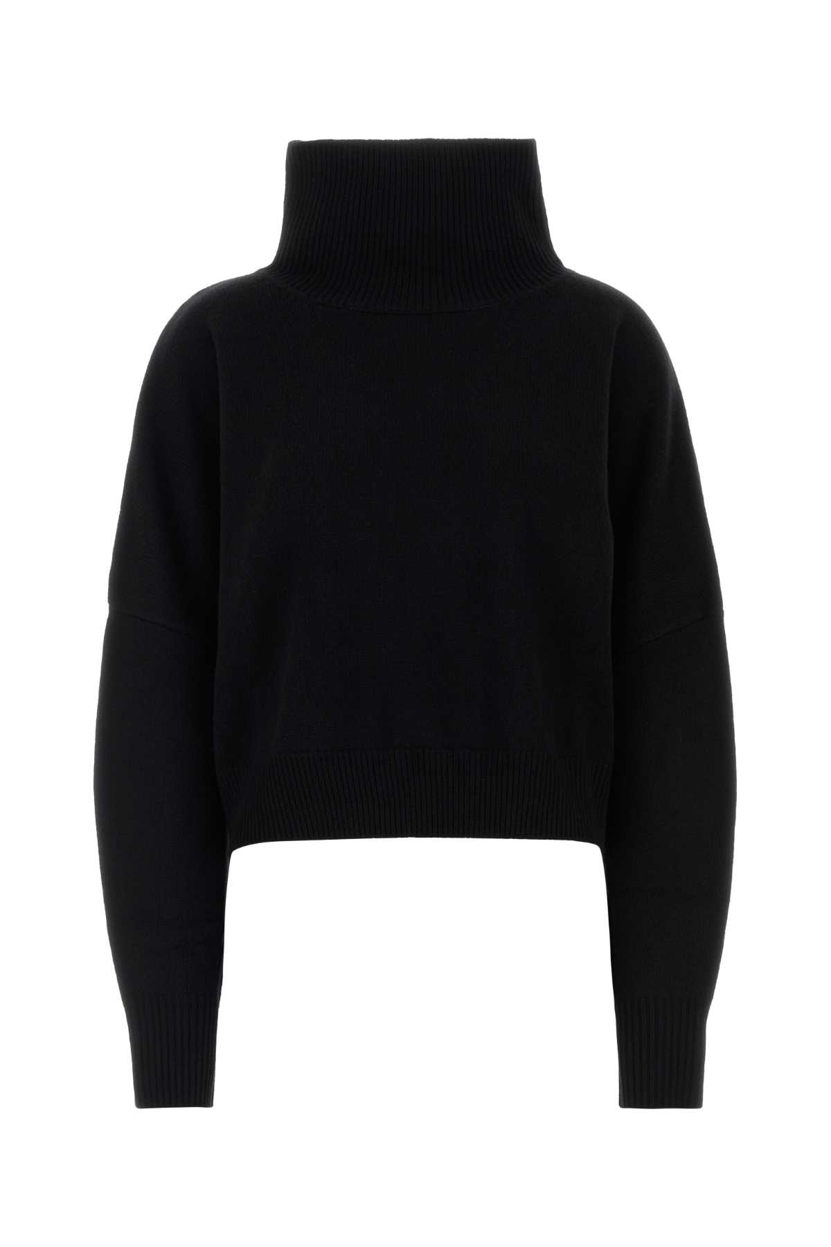 Loulou Studio Loulou Loulou De Saison Luke Wool-cashmere Stand Collar Sweater In Black