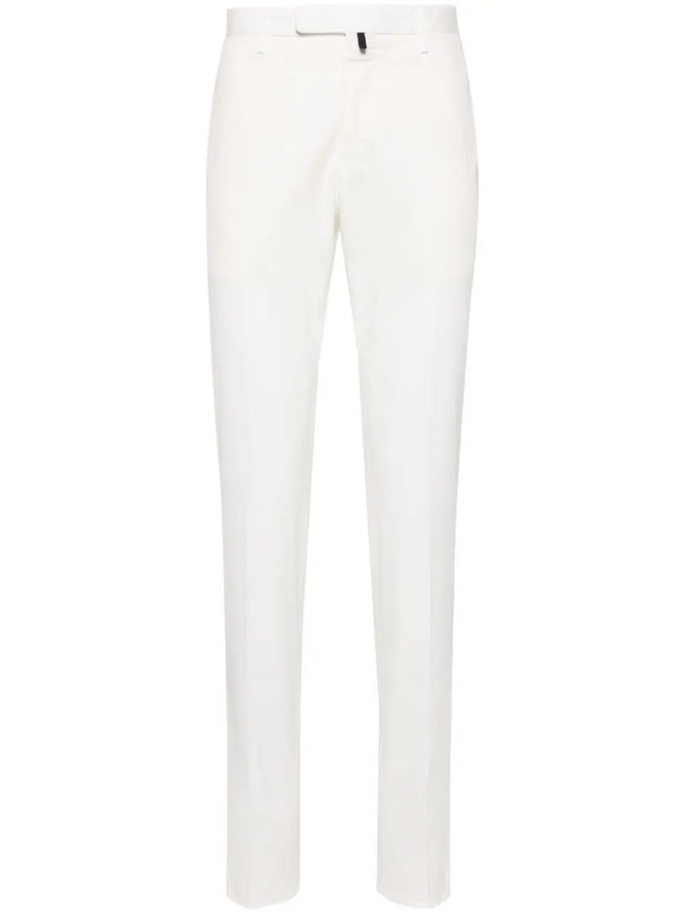 Shop Incotex Model 30 Slim Fit Trousers In Natural White