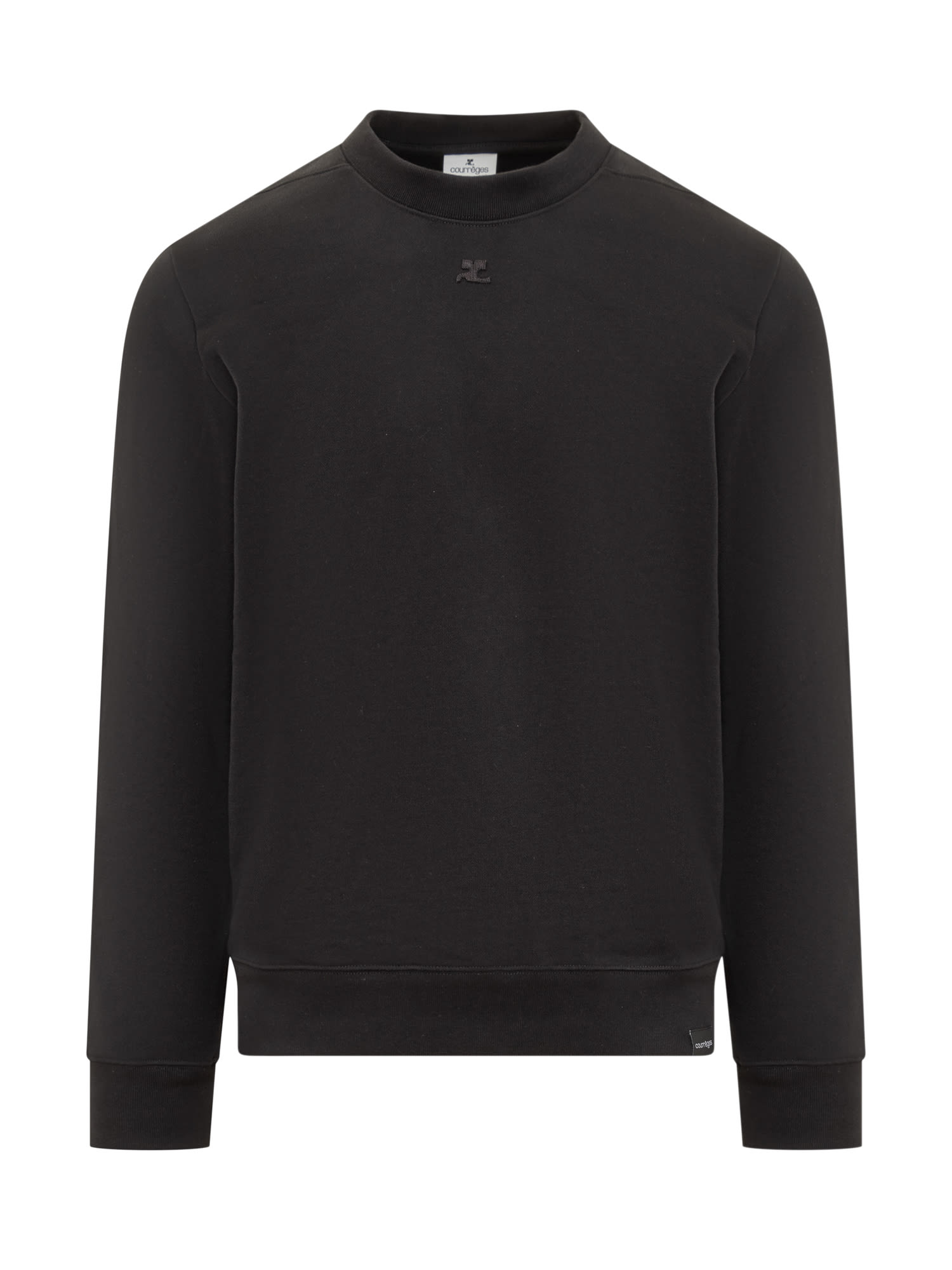 Shop Courrèges Sweatshirt With Logo In Black