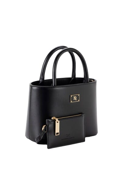 Shop Elisabetta Franchi Mini Shopper Bag In Nero