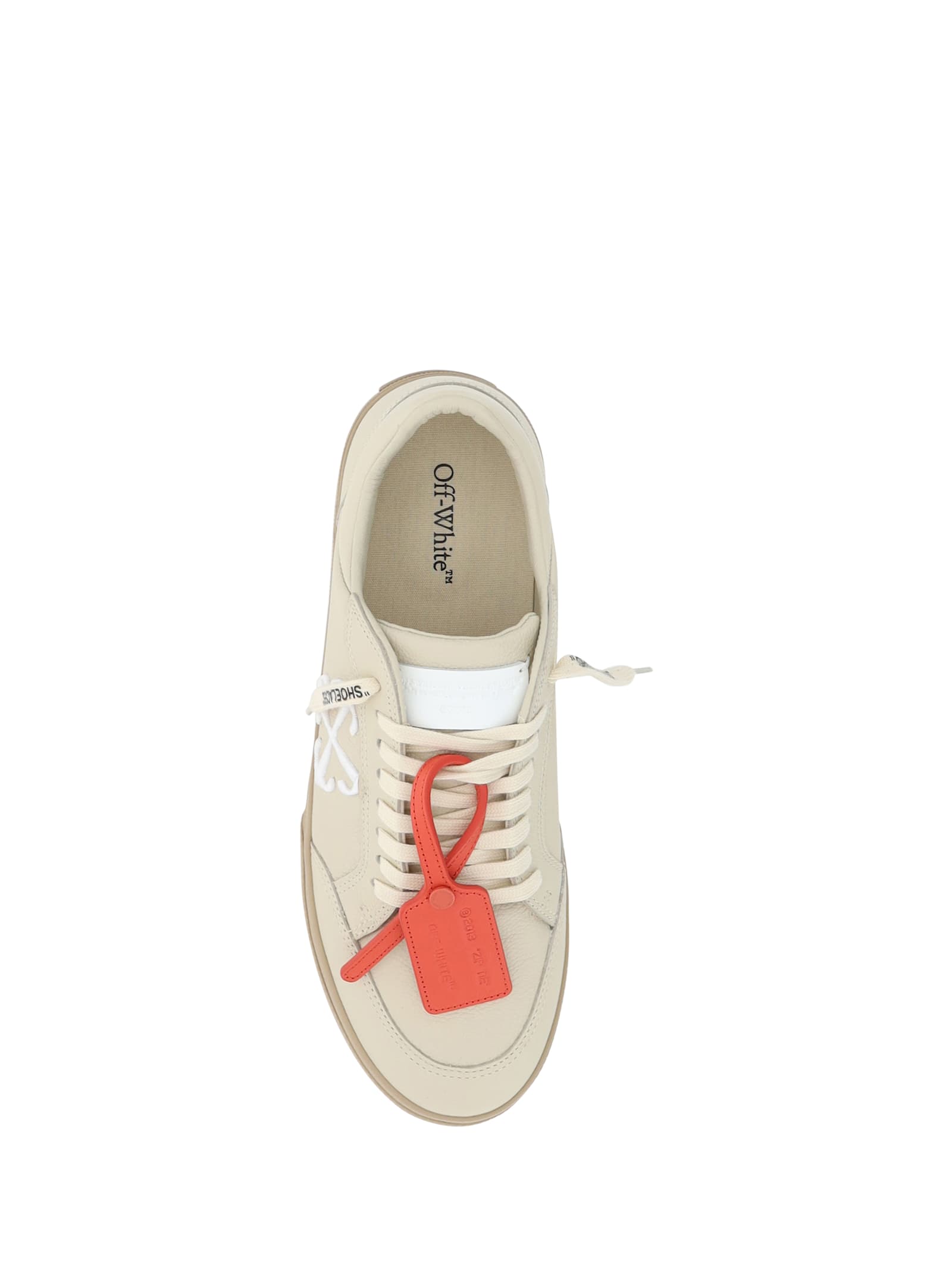 Shop Off-white New Low Vulcanized Sneakers In Beige White