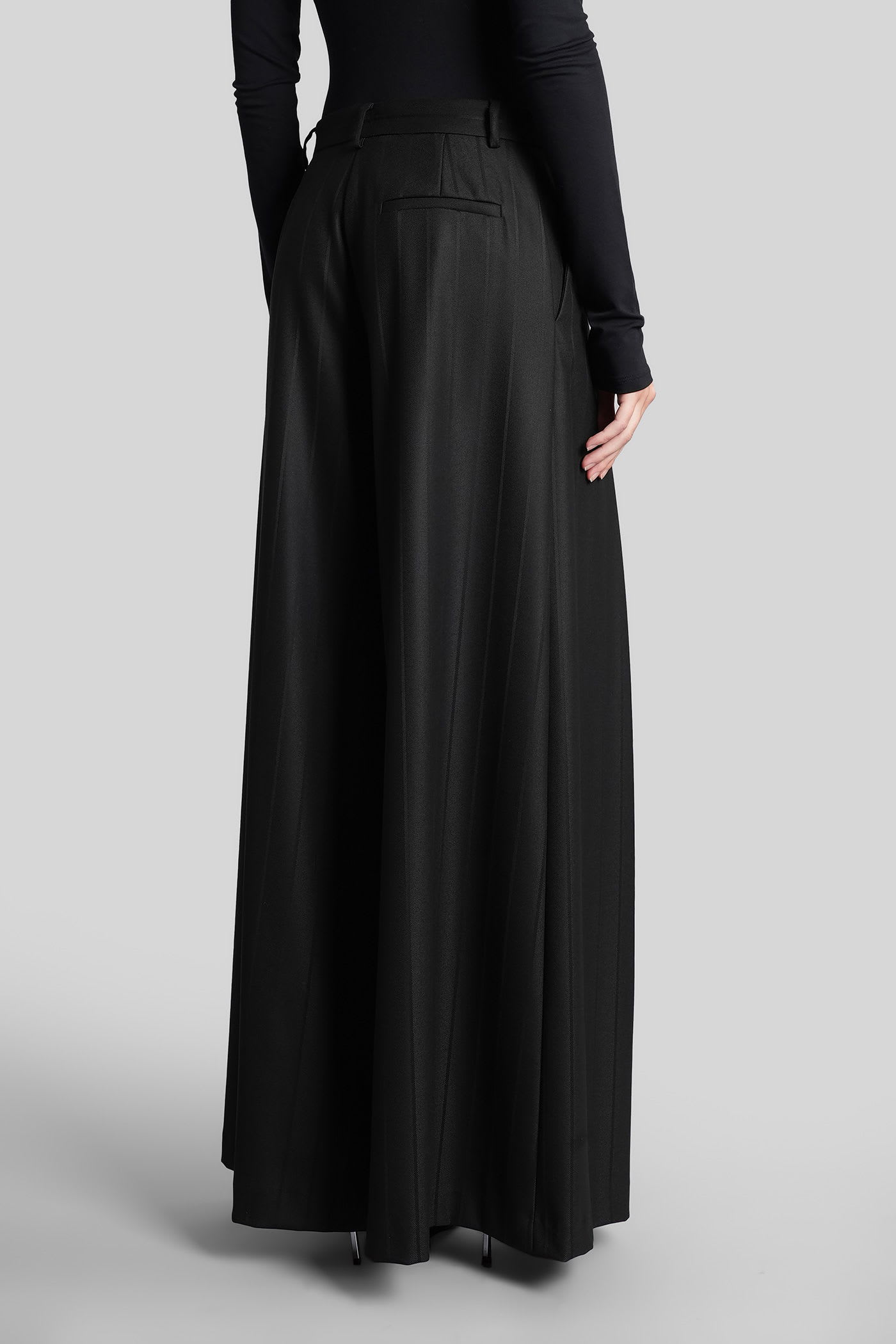 The Andamane Tara Pants In Black Polyester In Black