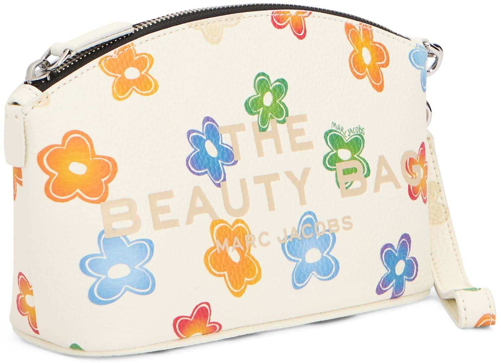 Marc Jacobs The Beauty Bag Pebble Leather Cosmetics Case In White