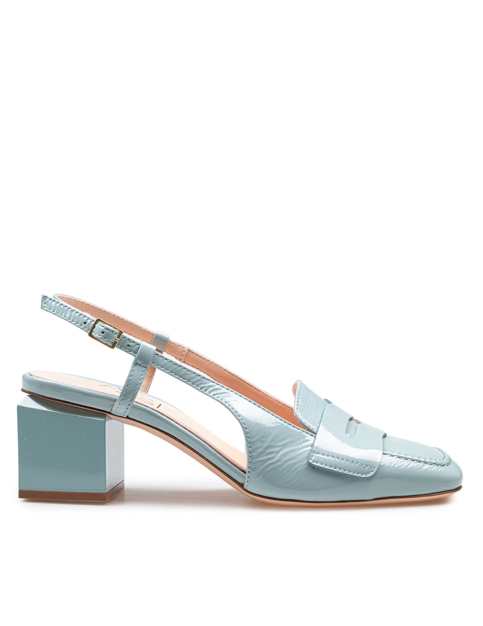 Agl Attilio Giusti Leombruni Agl Patent Leather Moccasin In Matcha