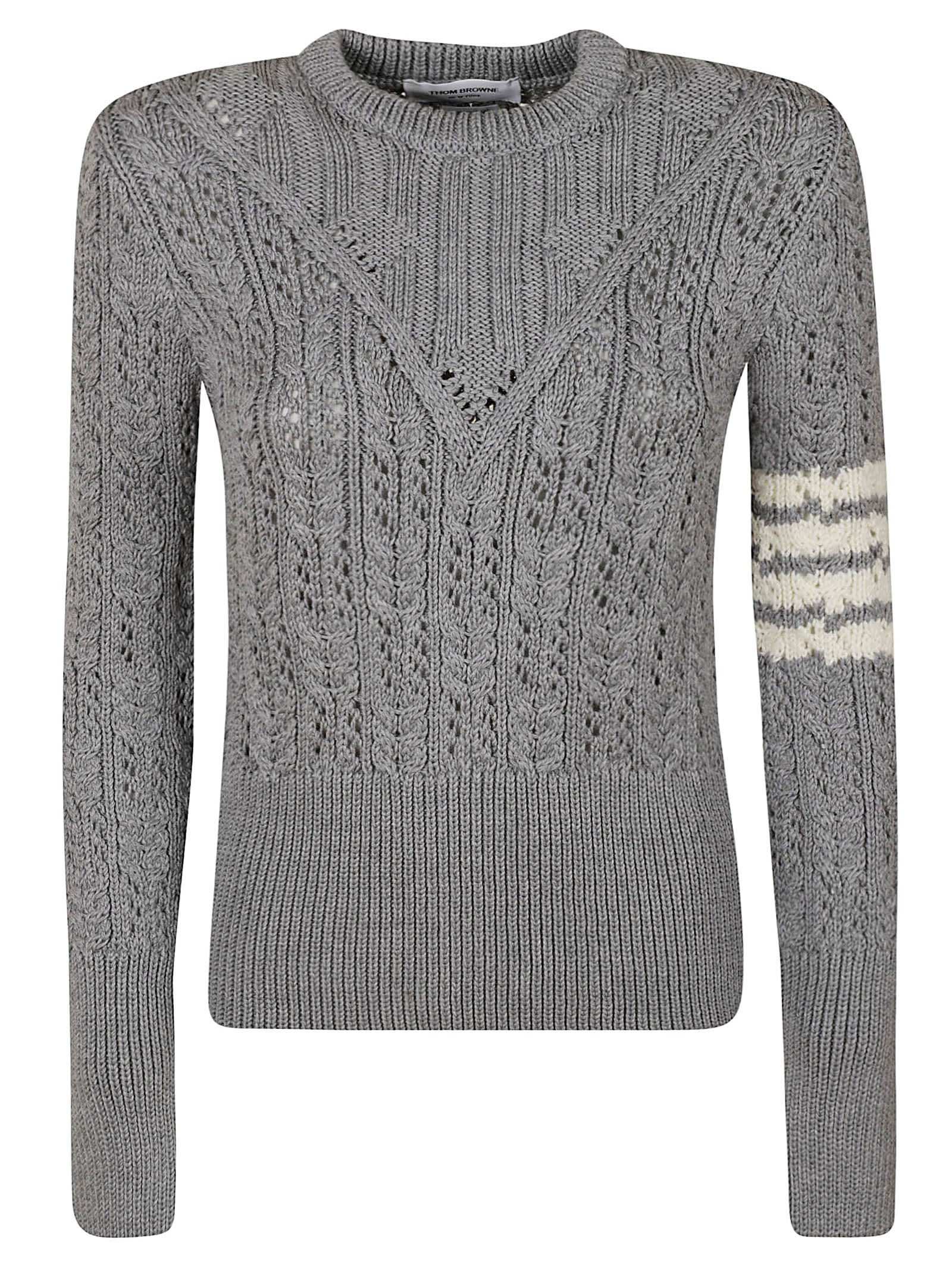 Thom Browne Irish Pointelle Cable Pullover