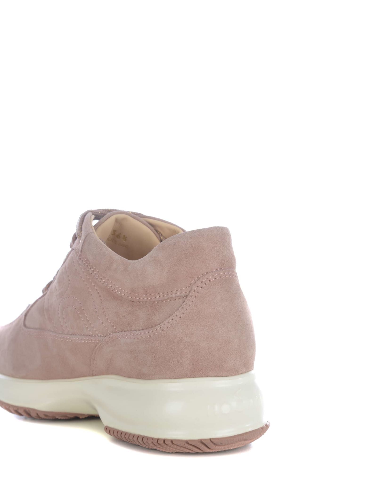 Shop Hogan Sneakers  Interactive In Suede In Pink